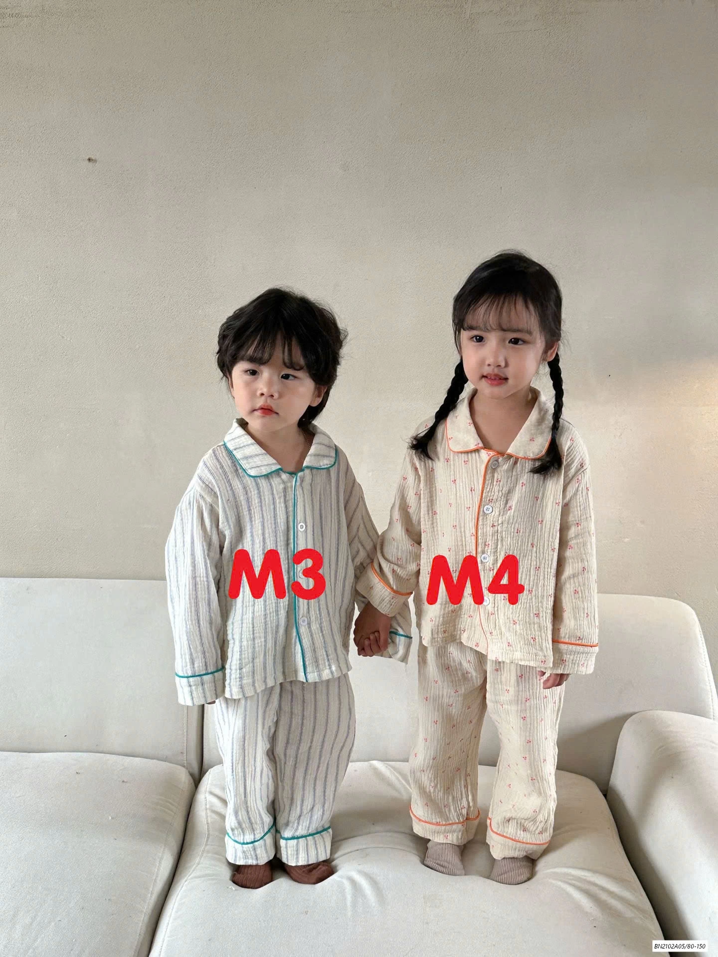 PIZAMA THÔ MỀM DÀI TAY