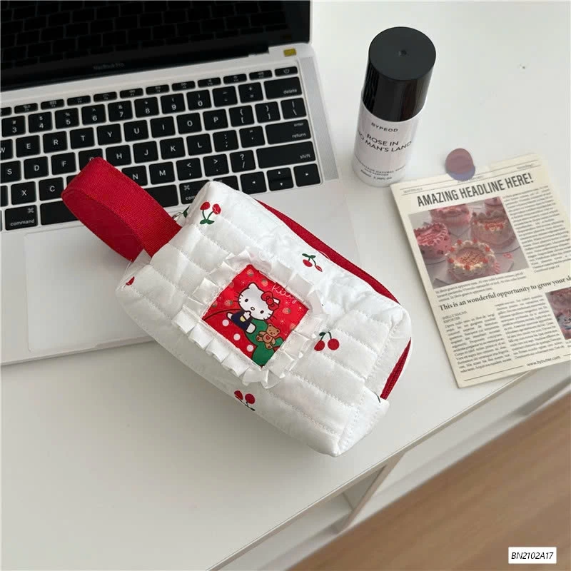 BỘ 3 TÚI ĐỰNG MỸ PHẦM TRẦN HOA TIẾT