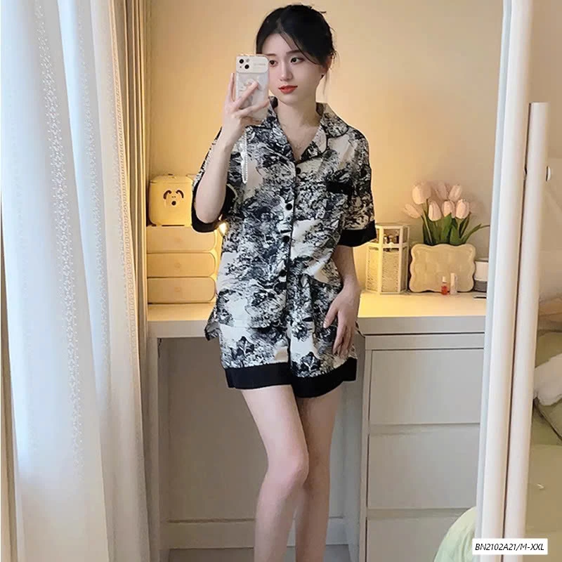 BỘ NGỦ LỤA HỌA TIẾT