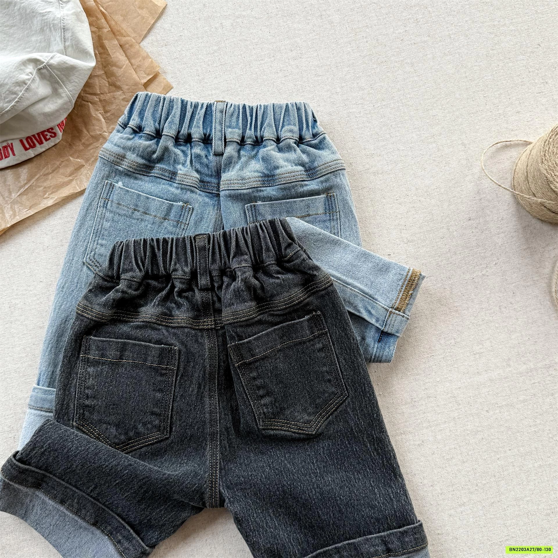 JEANS LỬNG THÊU DÁNG SKINNY 6226 ADBABY