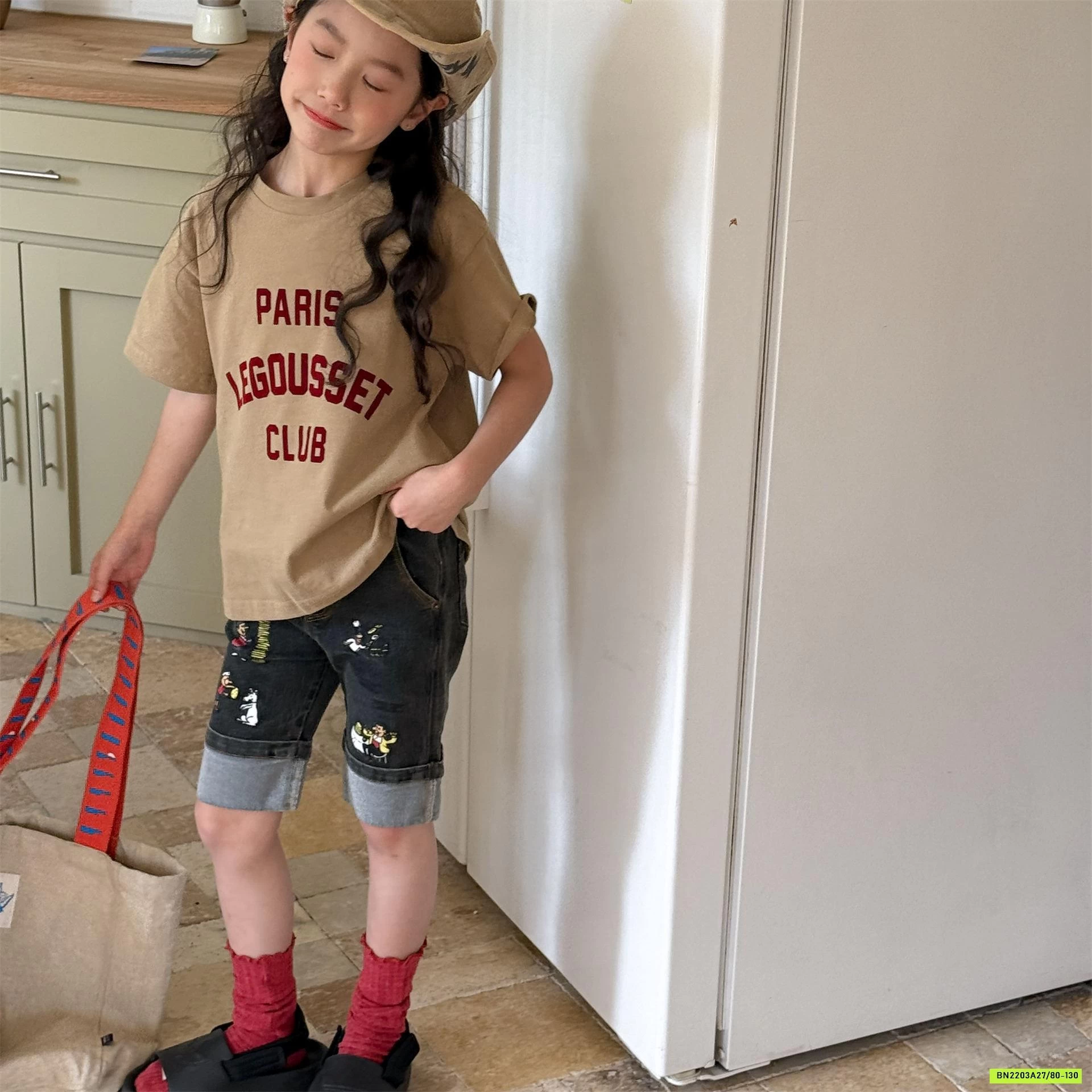 JEANS LỬNG THÊU DÁNG SKINNY 6226 ADBABY