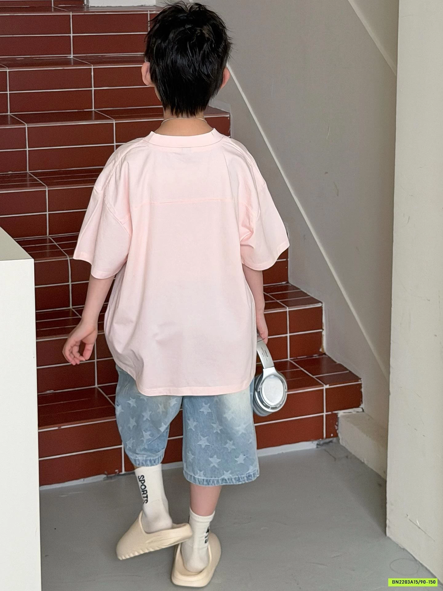 ÁO THUN HỒNG MIX SHORT JEANS