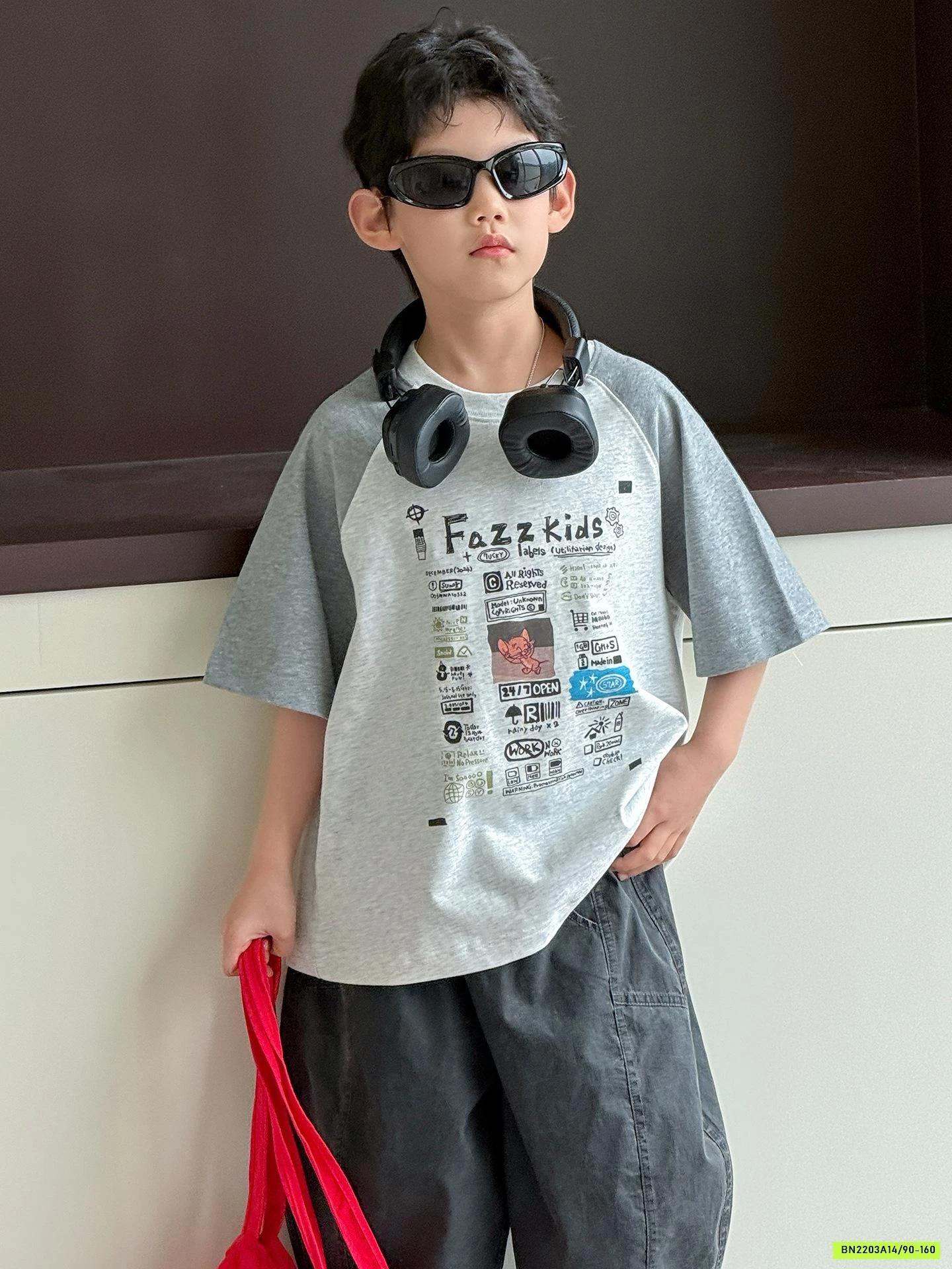 ÁO PHỐI MÀU TAY MIX SHORT BAGGY