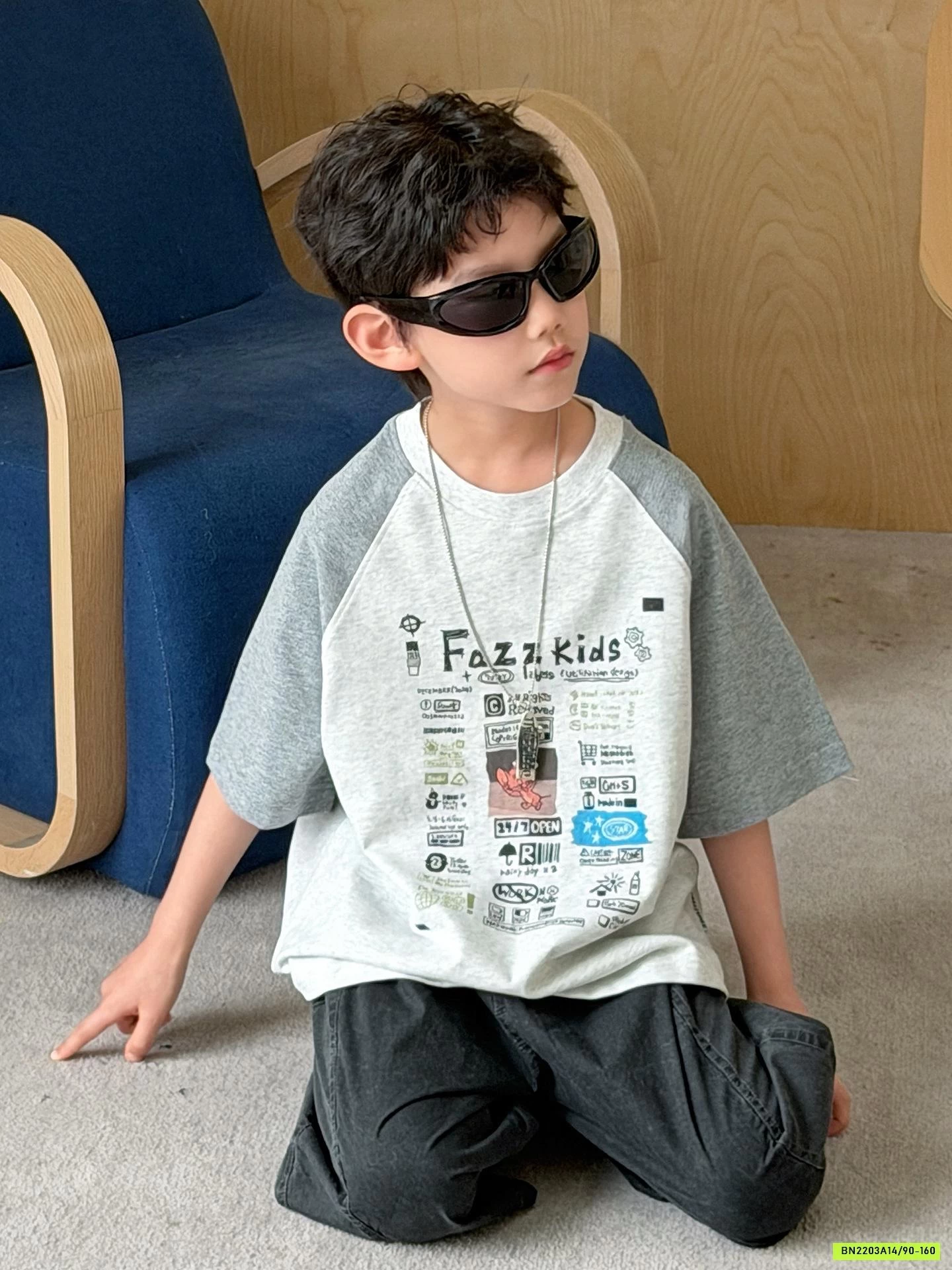 ÁO PHỐI MÀU TAY MIX SHORT BAGGY