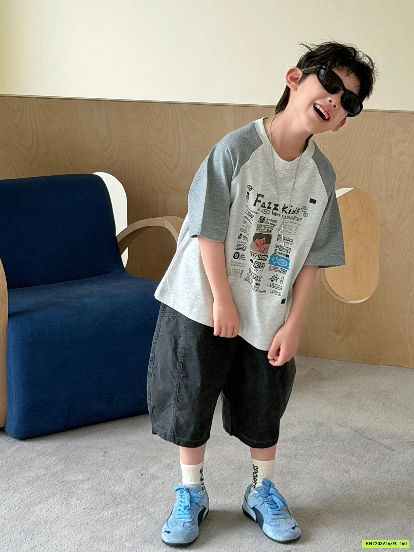 ÁO PHỐI MÀU TAY MIX SHORT BAGGY