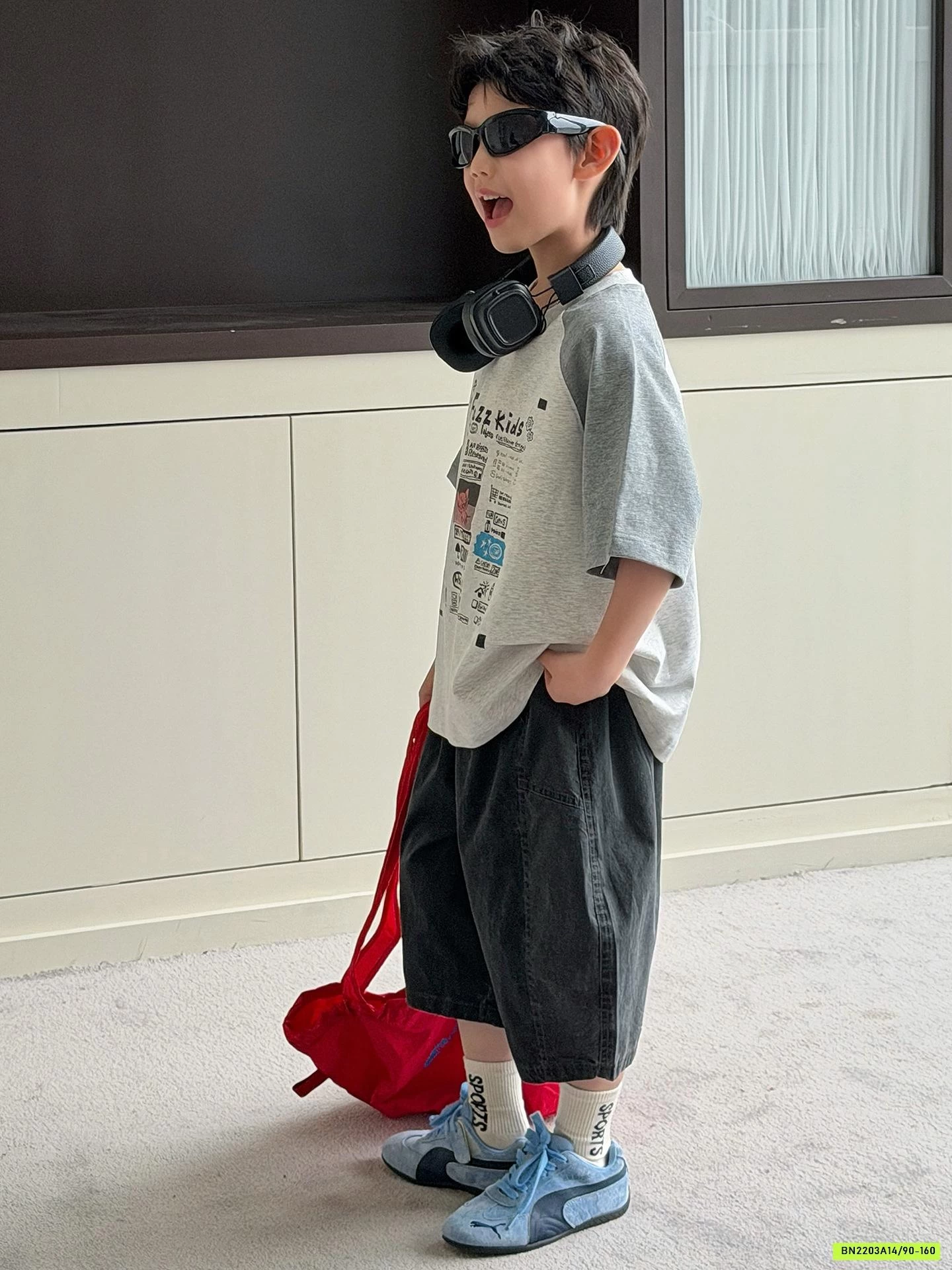 ÁO PHỐI MÀU TAY MIX SHORT BAGGY