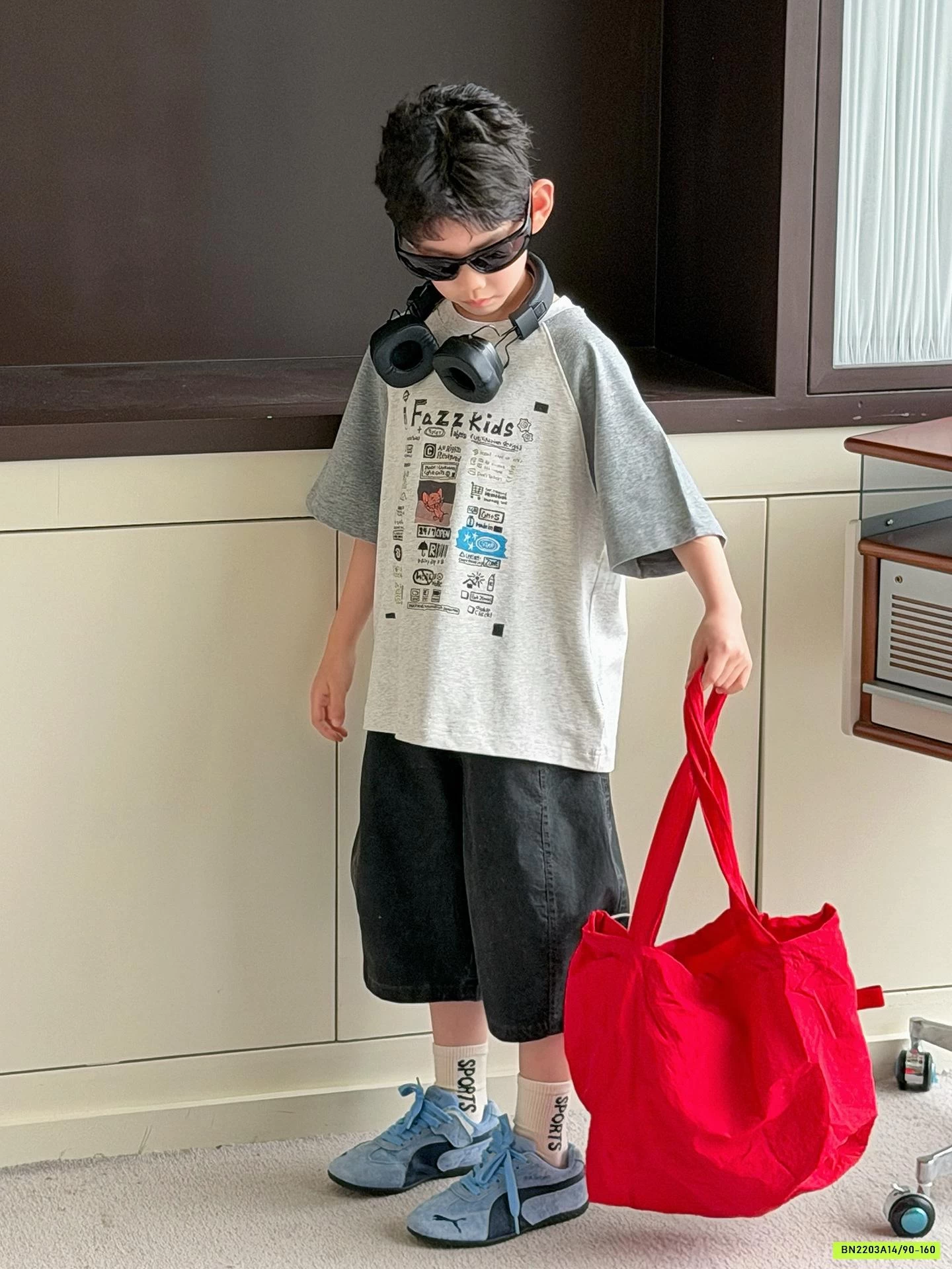 ÁO PHỐI MÀU TAY MIX SHORT BAGGY