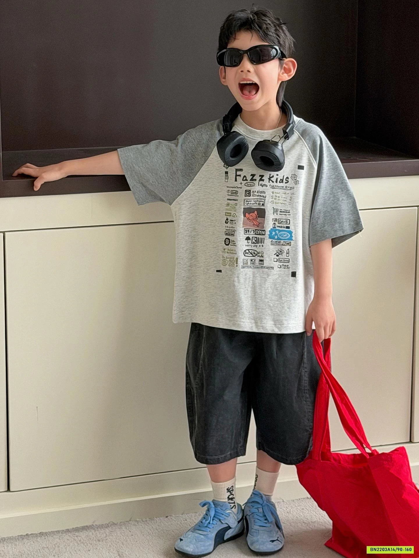 ÁO PHỐI MÀU TAY MIX SHORT BAGGY