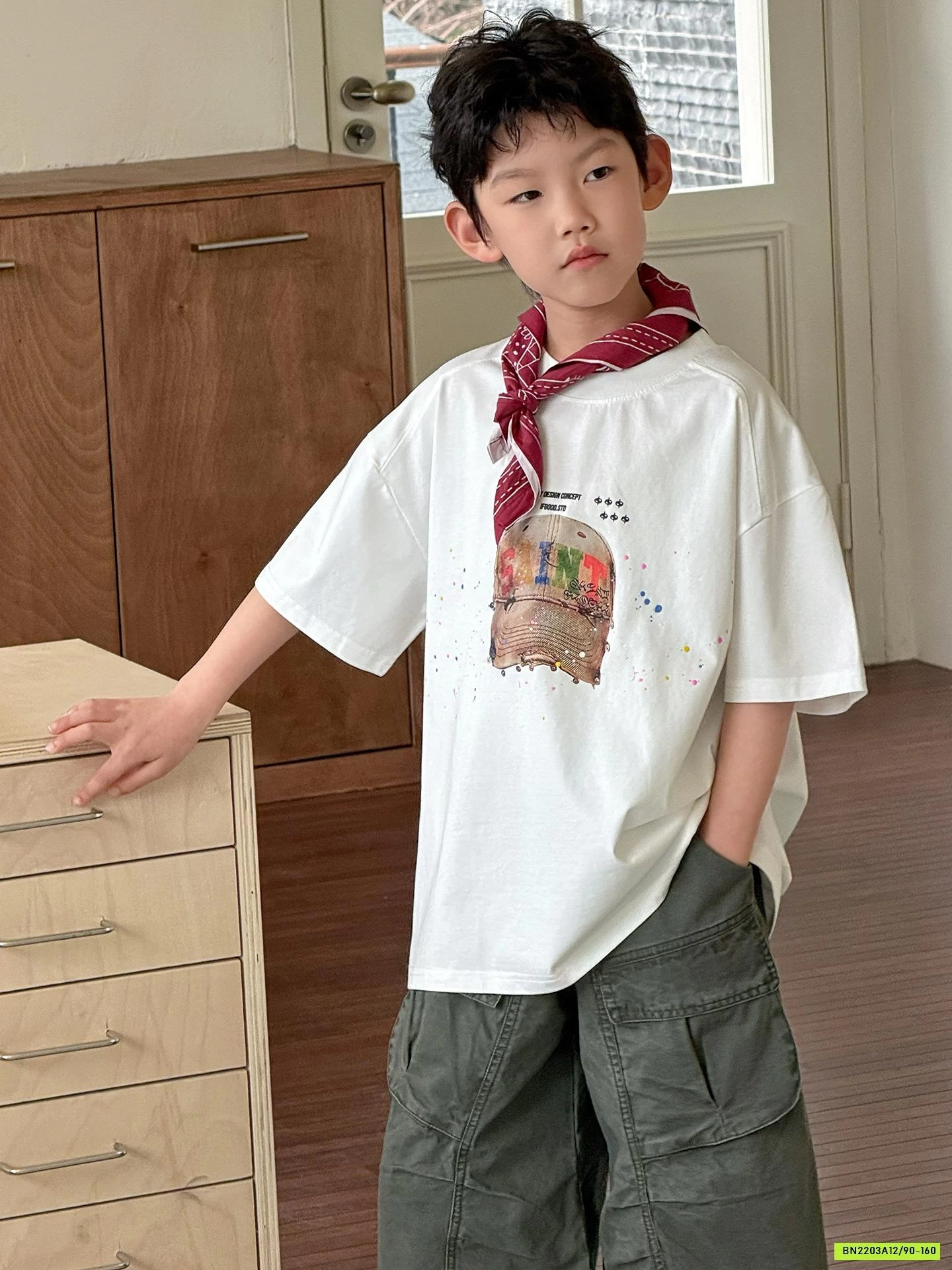 ÁO THUN IN MŨ MIX QUẦN TÚI HỘP