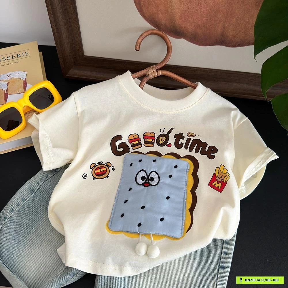 ÁO THUN GẮN GẤU BÔNG DỄ THƯƠNG