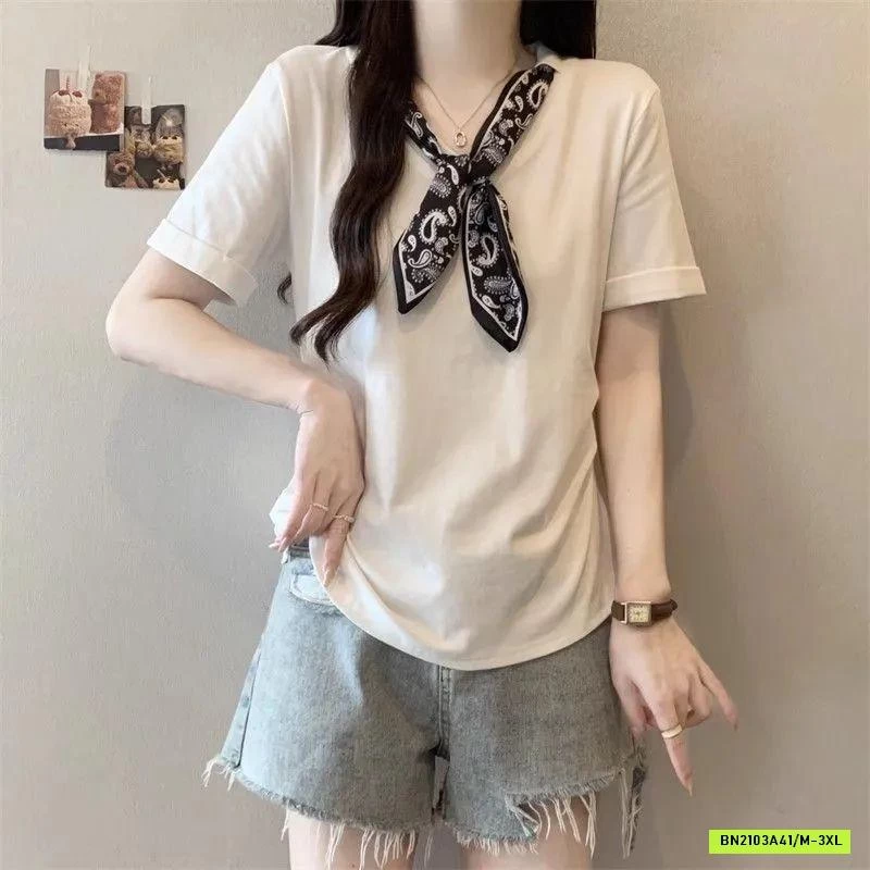 ÁO THUN RÚT EO KÈM KHĂN