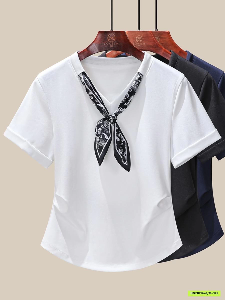 ÁO THUN RÚT EO KÈM KHĂN