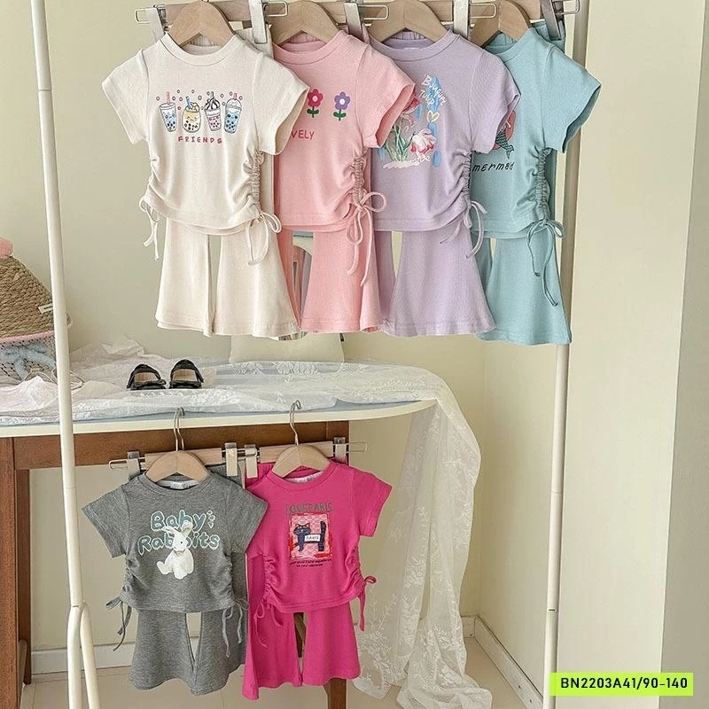 SET ÁO RÚT EO MIX ỐNG LOE BÉ GÁI