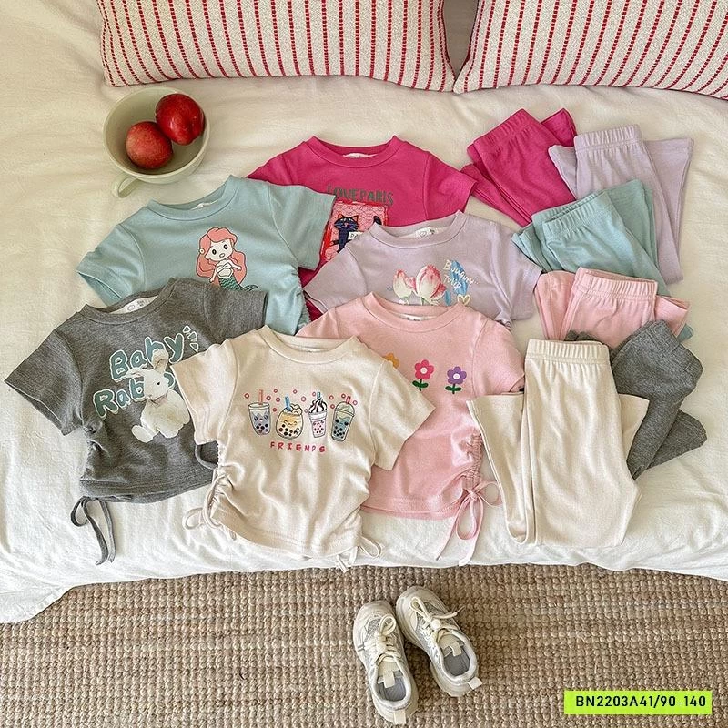 SET ÁO RÚT EO MIX ỐNG LOE BÉ GÁI