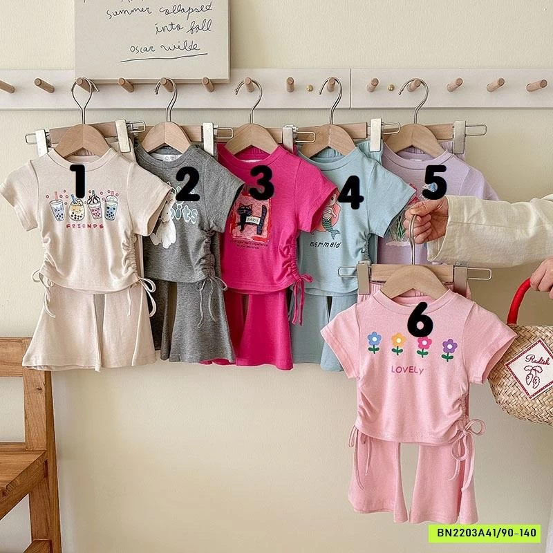 SET ÁO RÚT EO MIX ỐNG LOE BÉ GÁI