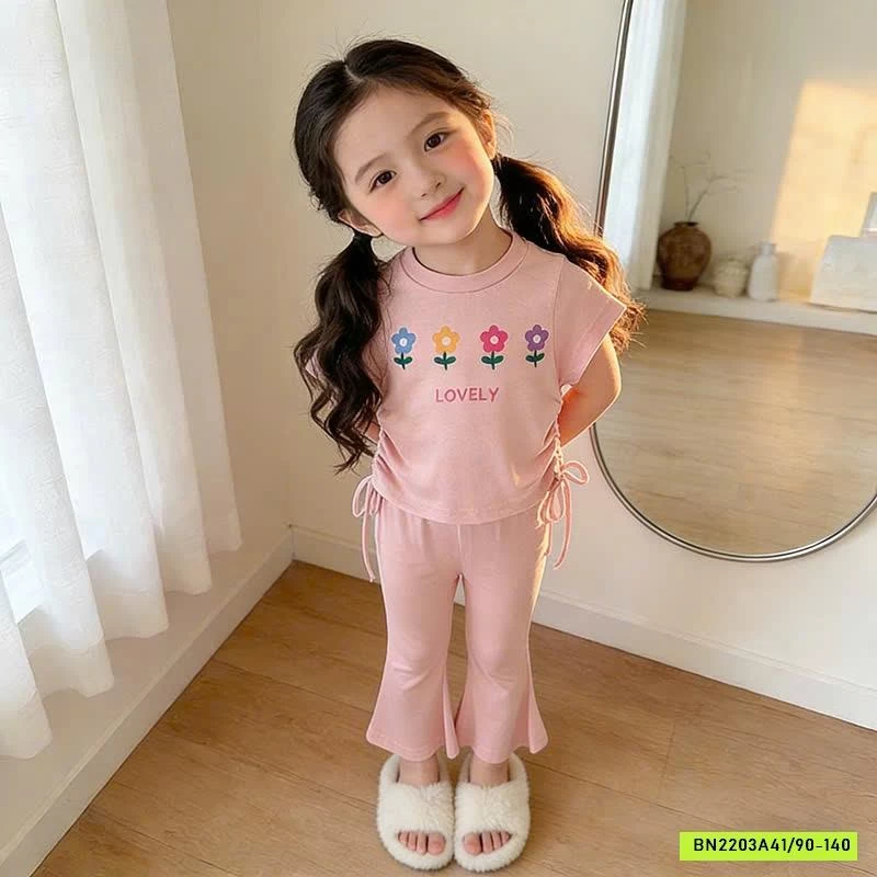 SET ÁO RÚT EO MIX ỐNG LOE BÉ GÁI