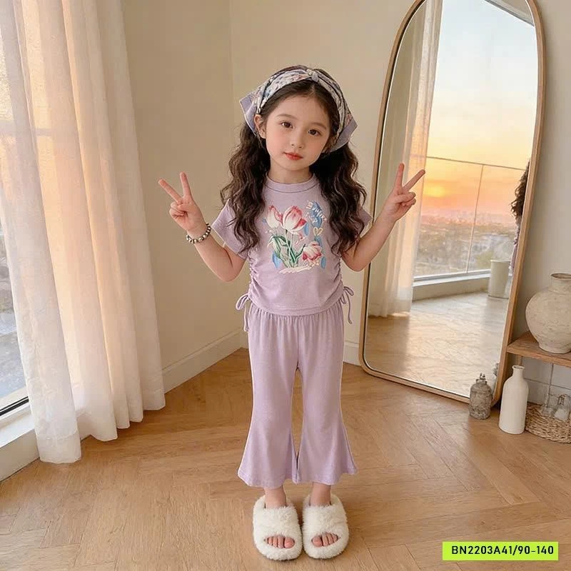 SET ÁO RÚT EO MIX ỐNG LOE BÉ GÁI