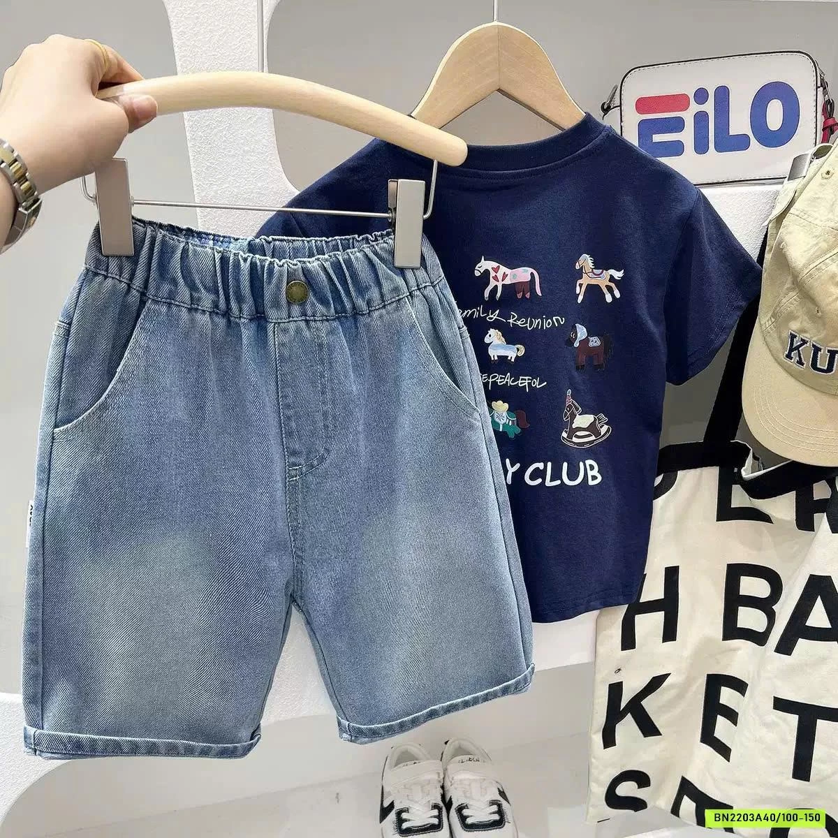 ÁO PHÔNG MIX SHORT NGỰA KACADY