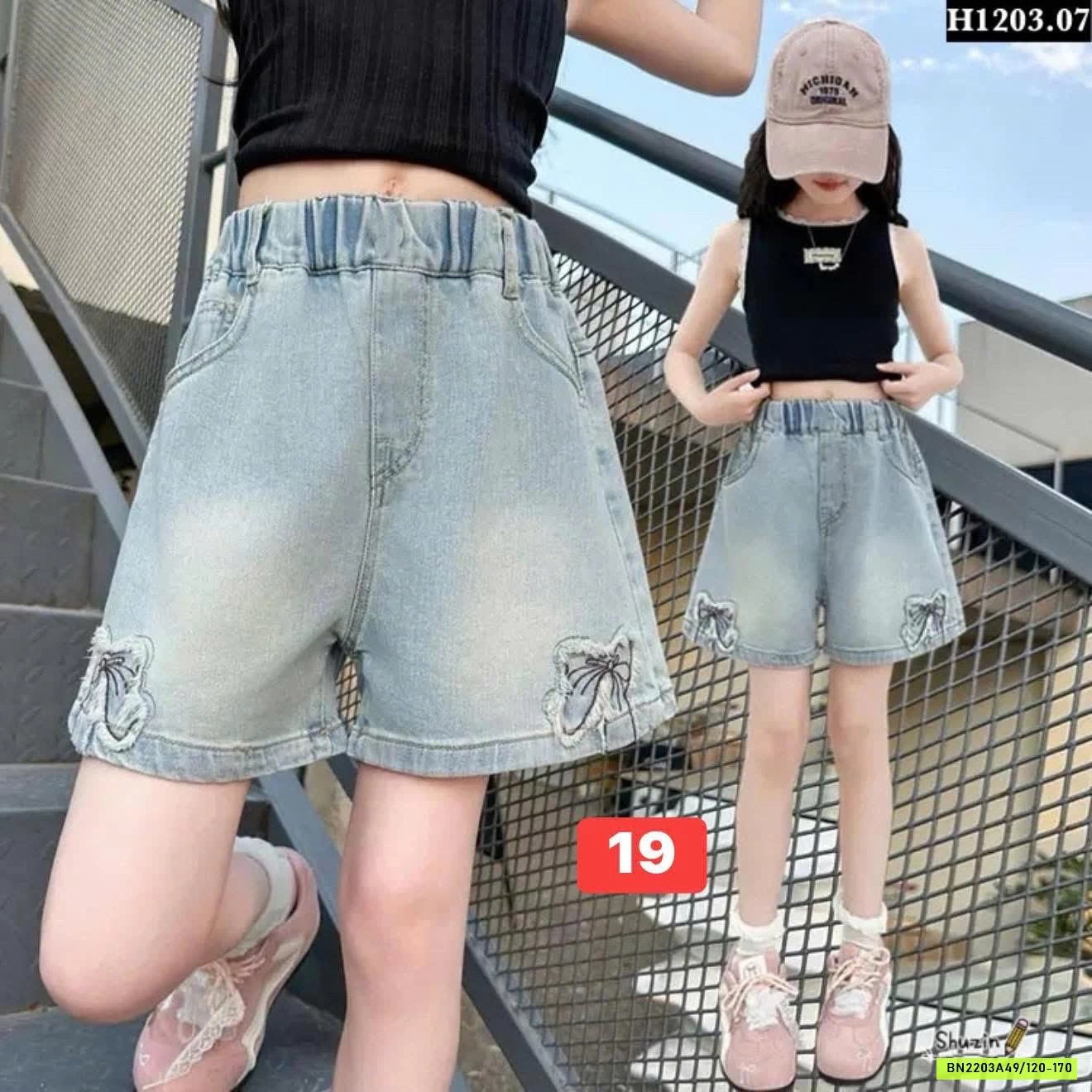 BST QUẦN SHORT JEAN BÉ GÁI