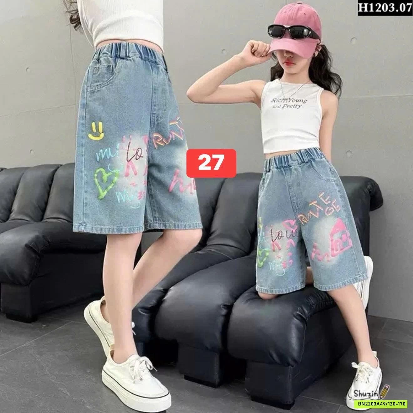 BST QUẦN SHORT JEAN BÉ GÁI