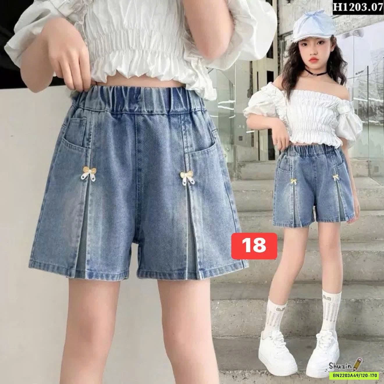 BST QUẦN SHORT JEAN BÉ GÁI