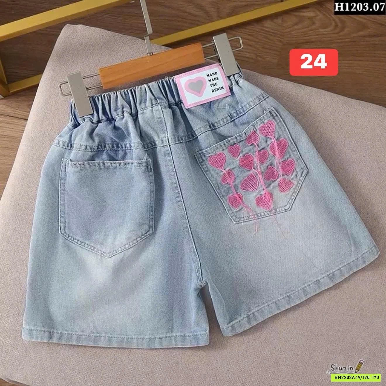 BST QUẦN SHORT JEAN BÉ GÁI