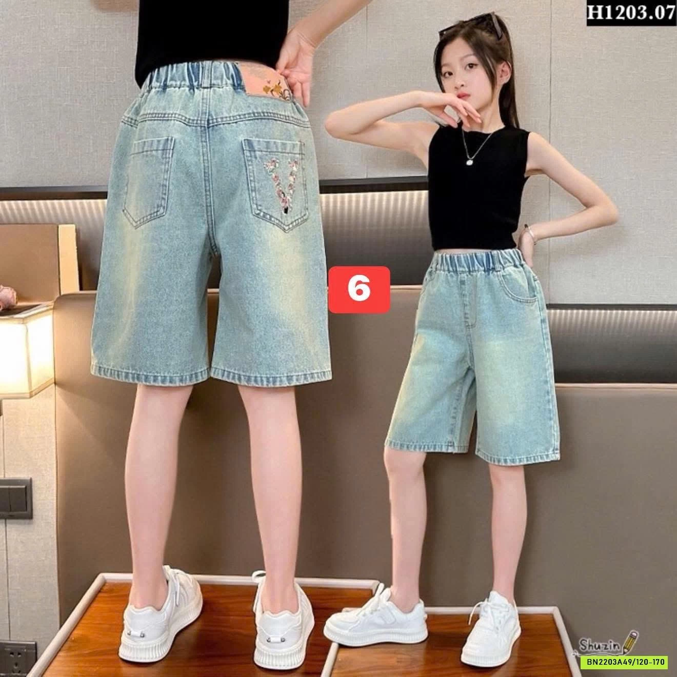 BST QUẦN SHORT JEAN BÉ GÁI