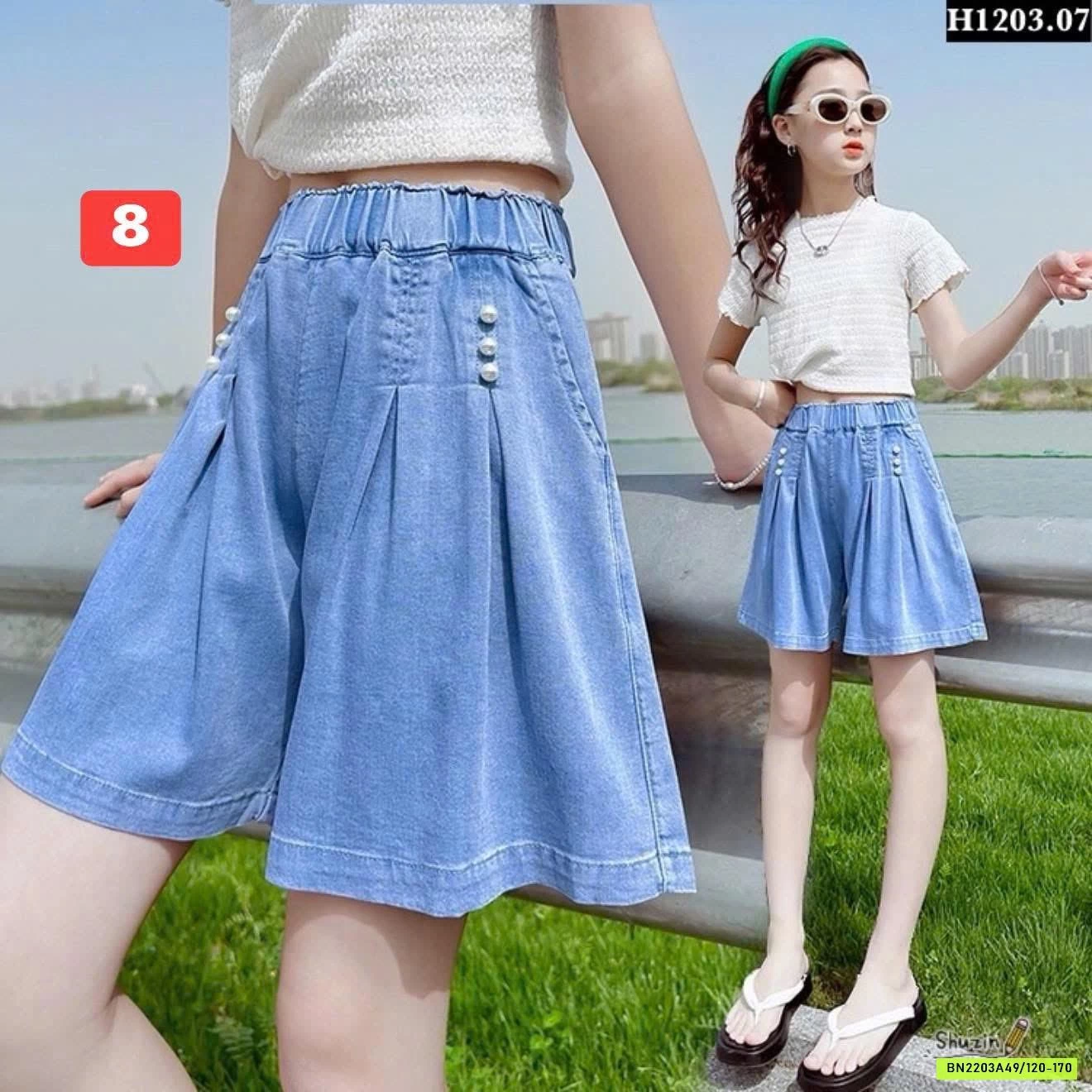 BST QUẦN SHORT JEAN BÉ GÁI