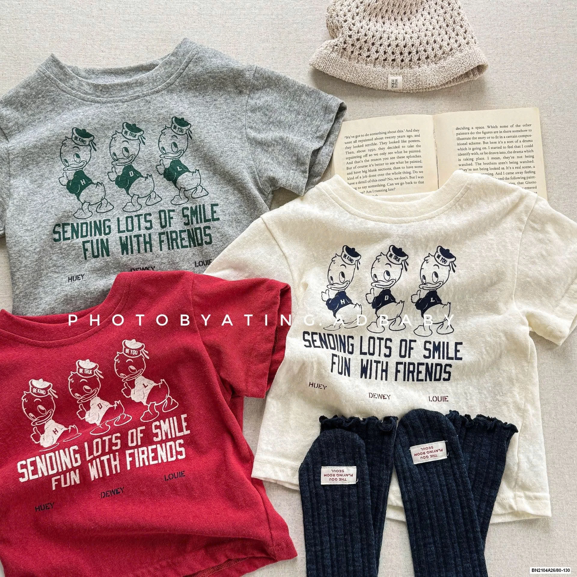 ÁO THUN GIẤY 3 CHÚ VỊT ADBABY