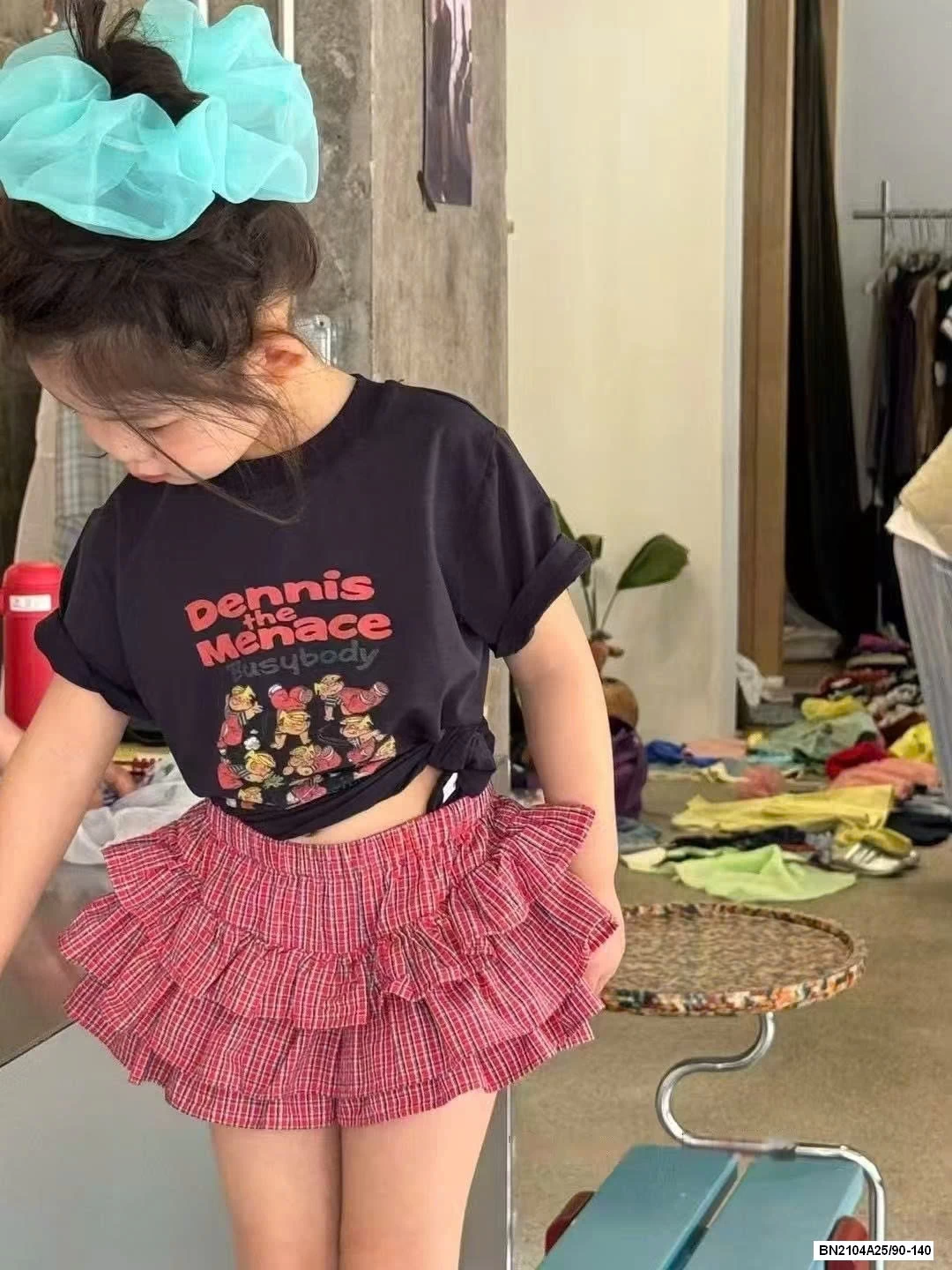 SÉT ÁO XÁM MIX CV CARO ĐỎ