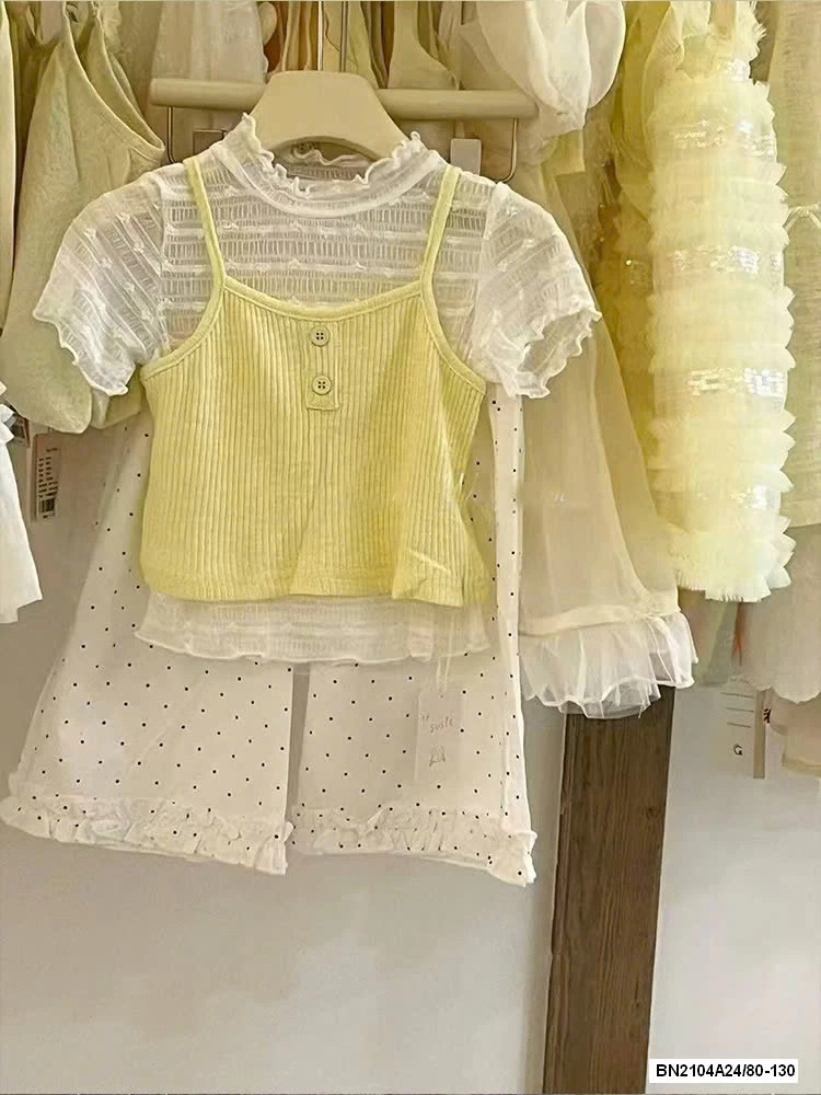 SÉT ÁO VÀNG MIX QUẦN BI