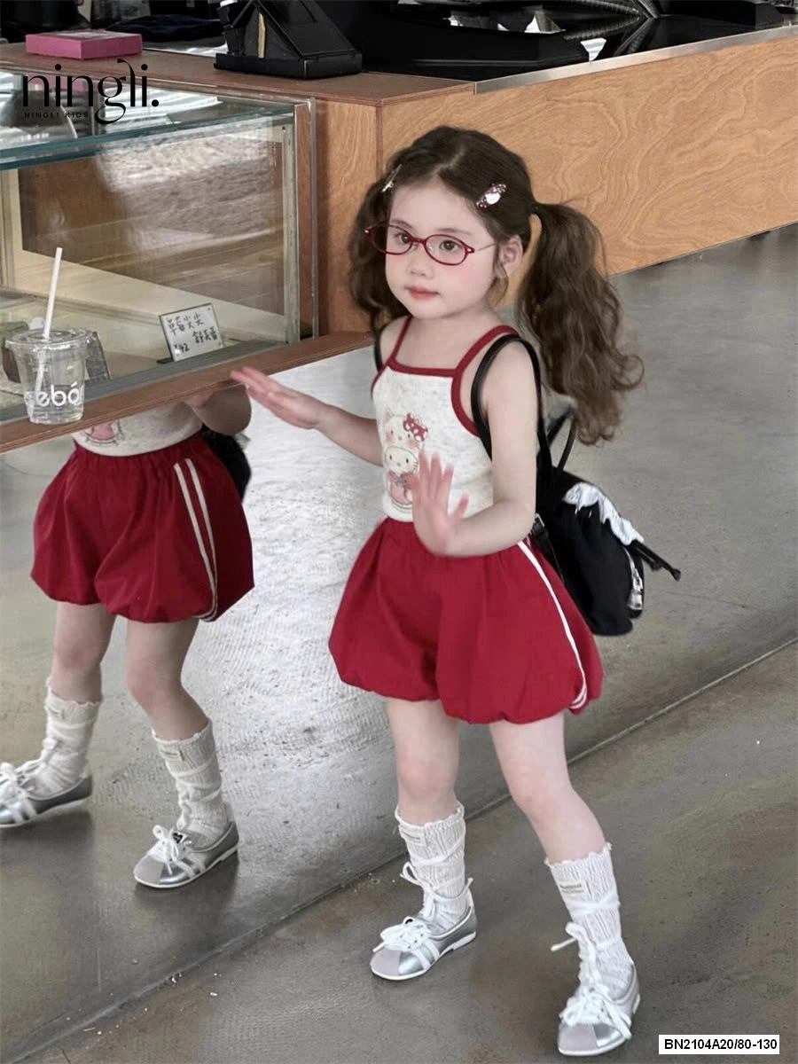 SÉT ÁO 2 DÂY QUẦN BÍ ĐỎ