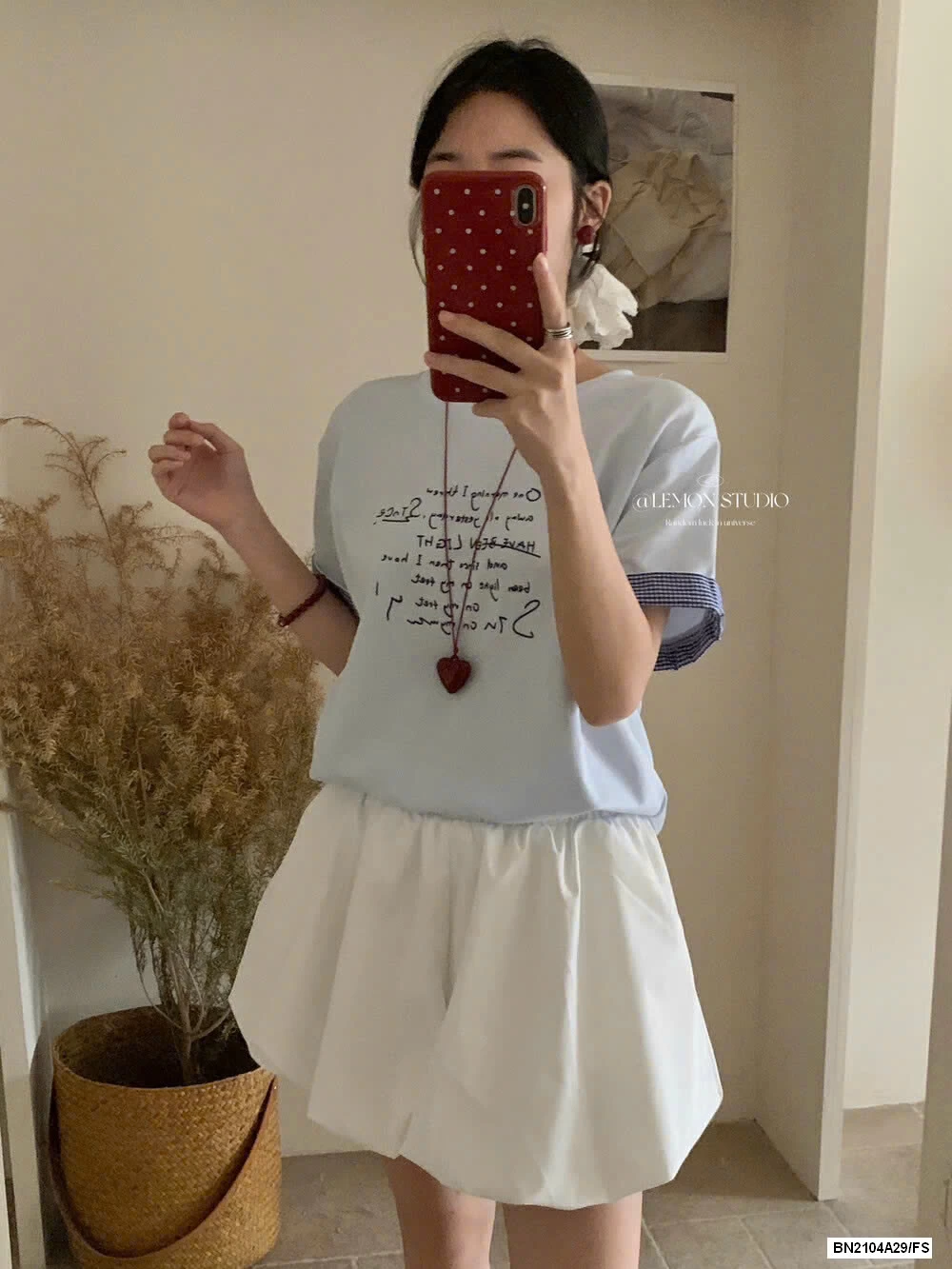 ÁO THUN CHỮ PHỐI VIỀN TAY LEMON