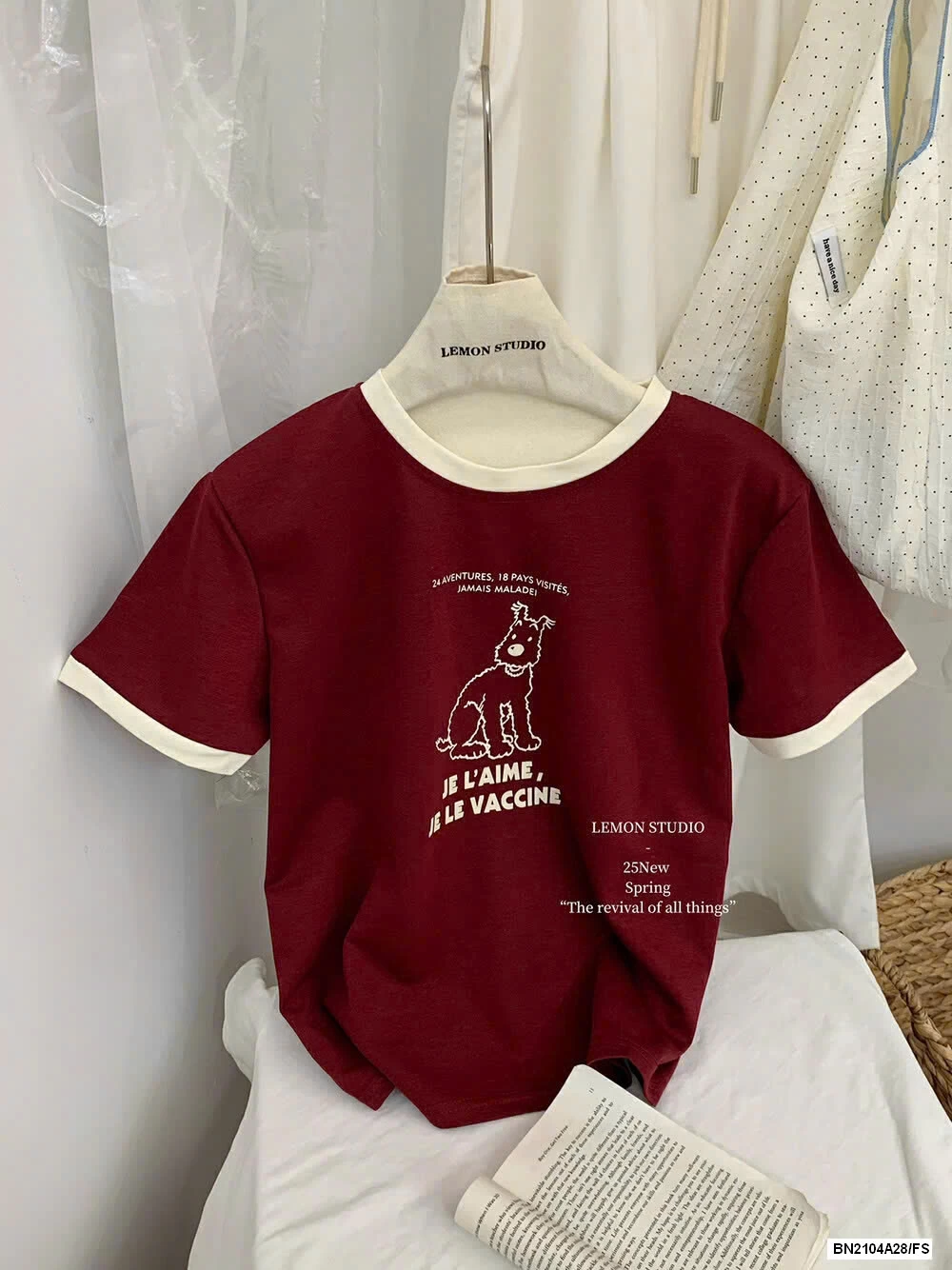 ÁO THUN CÚN VIỀN CỔ