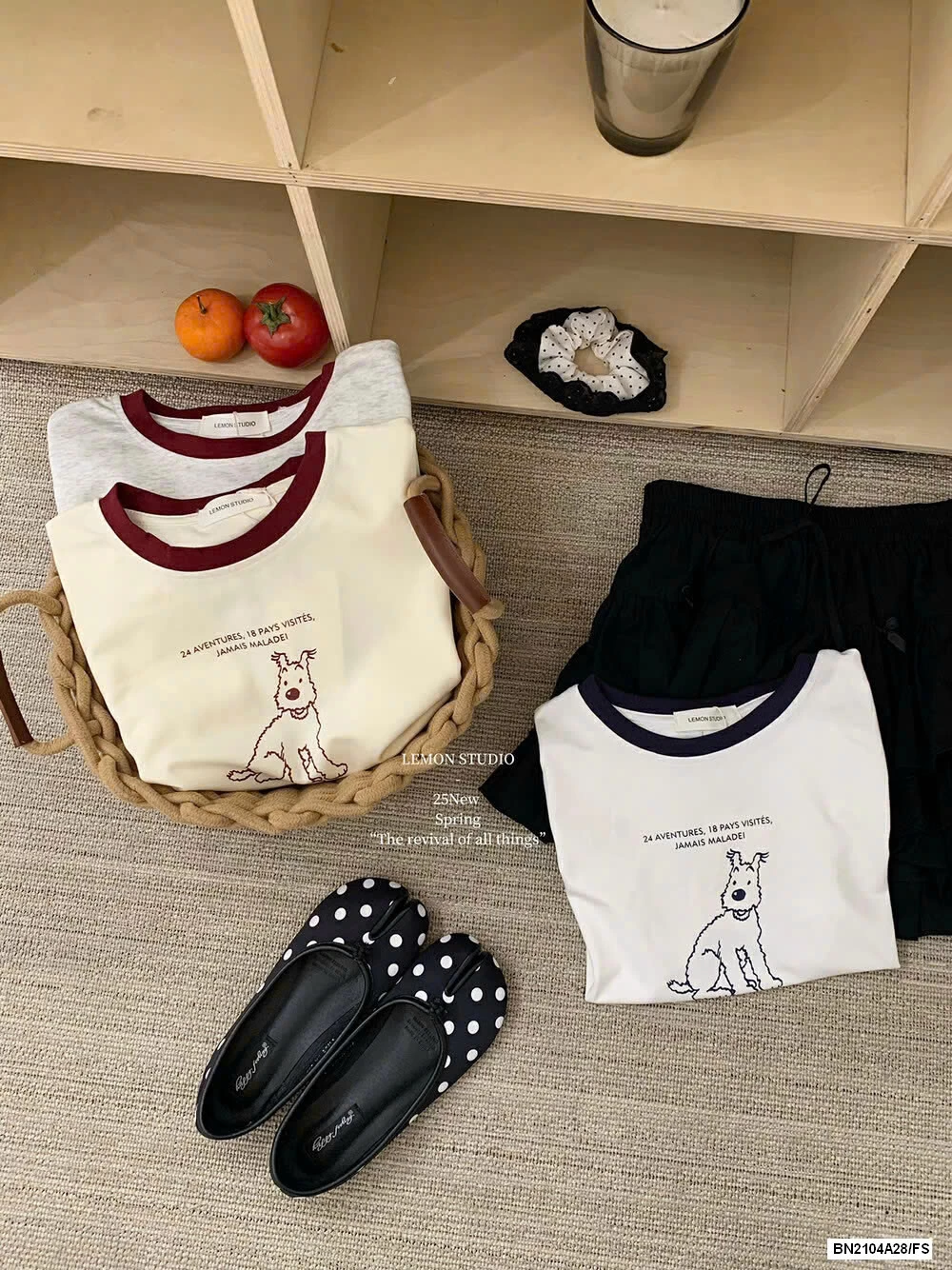 ÁO THUN CÚN VIỀN CỔ