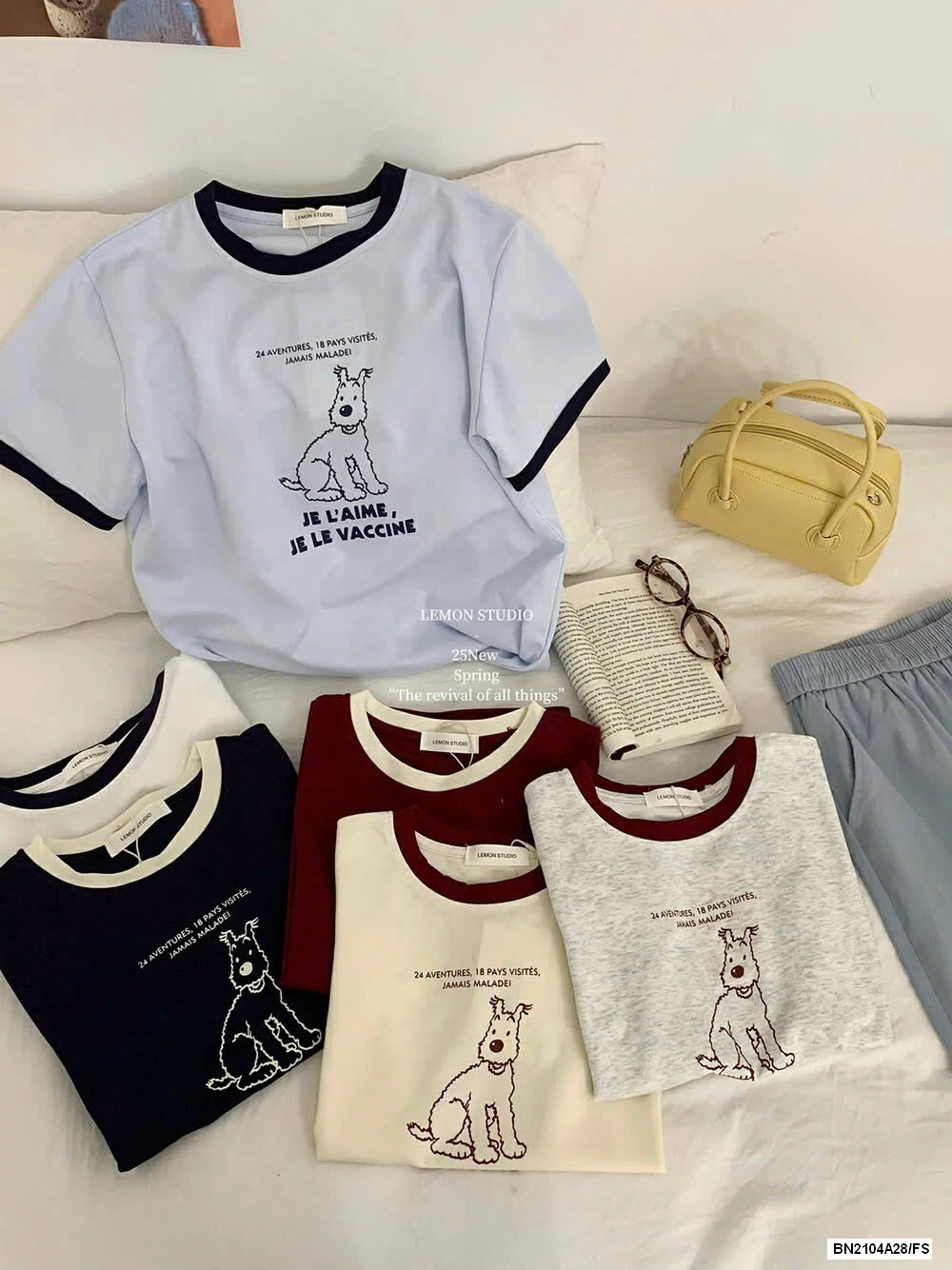 ÁO THUN CÚN VIỀN CỔ