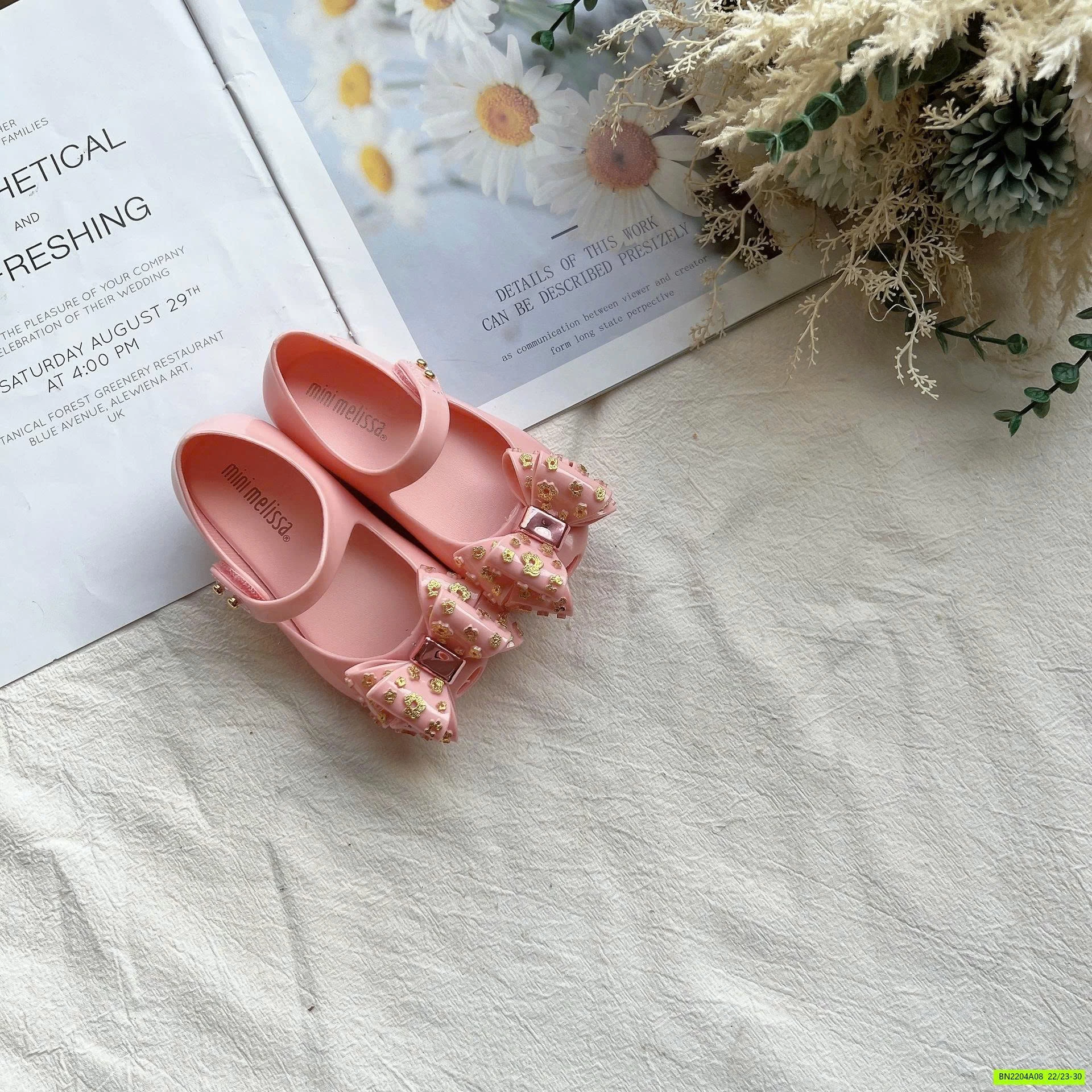 GIÀY MINI MELISA NƠ ĐÍNH HOA