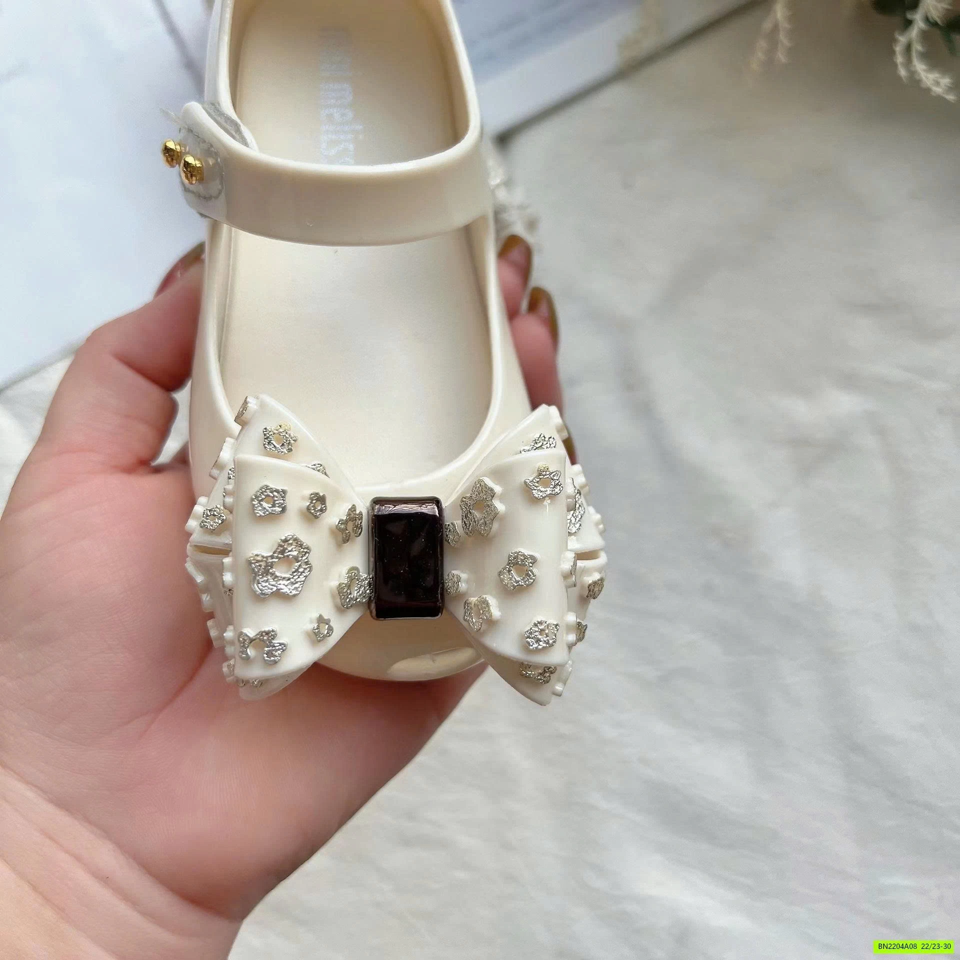 GIÀY MINI MELISA NƠ ĐÍNH HOA