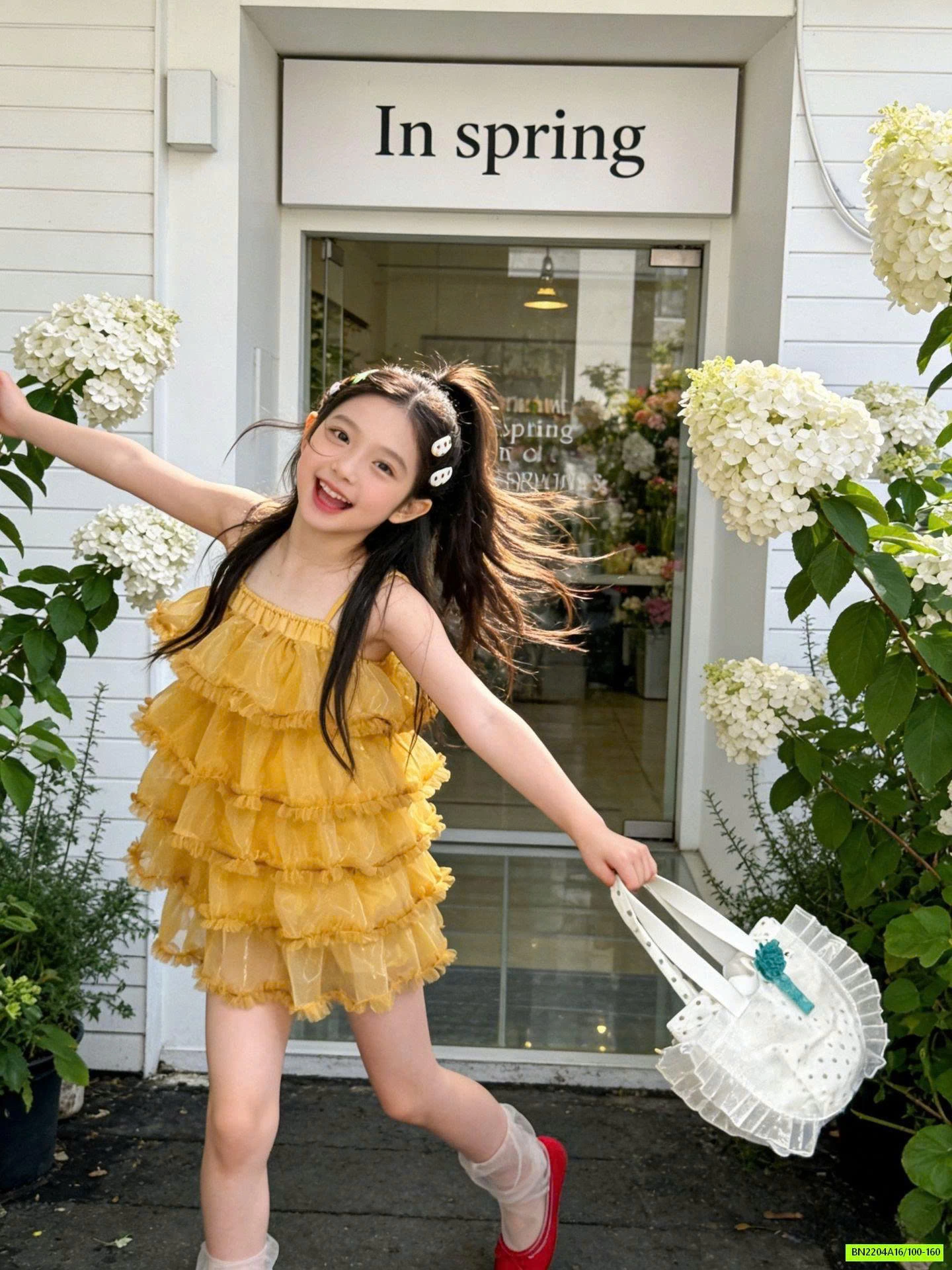 ĐẦM VOAN VÀNG 2 DÂY XẾP TẦNG