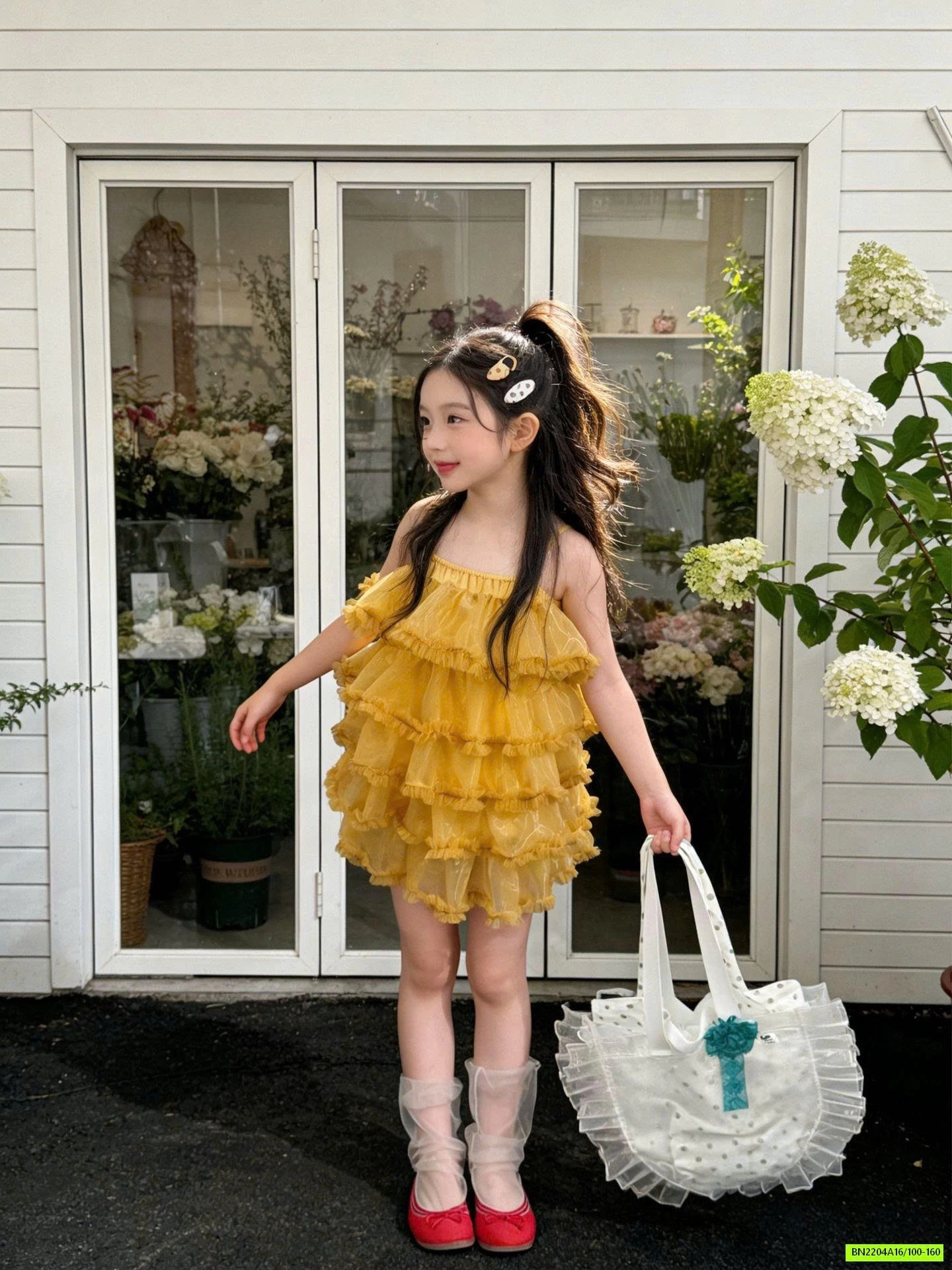 ĐẦM VOAN VÀNG 2 DÂY XẾP TẦNG