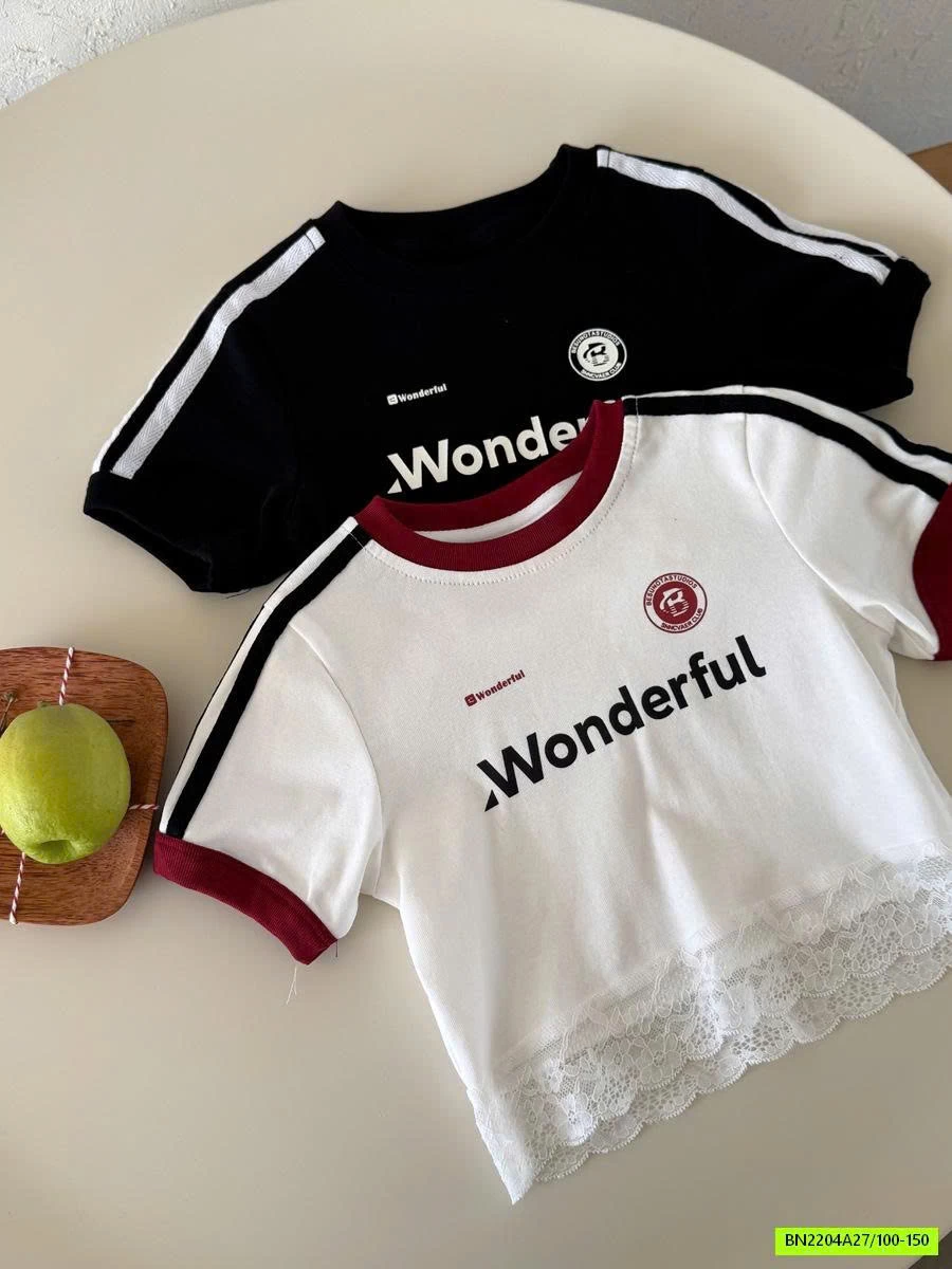 CROPTOP THỂ THAO VIỀN REN YUKIDS