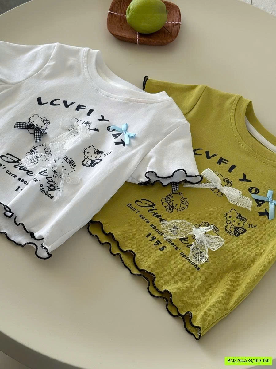 CROPTOP IN HÌNH GẮN NƠ YUKIDS