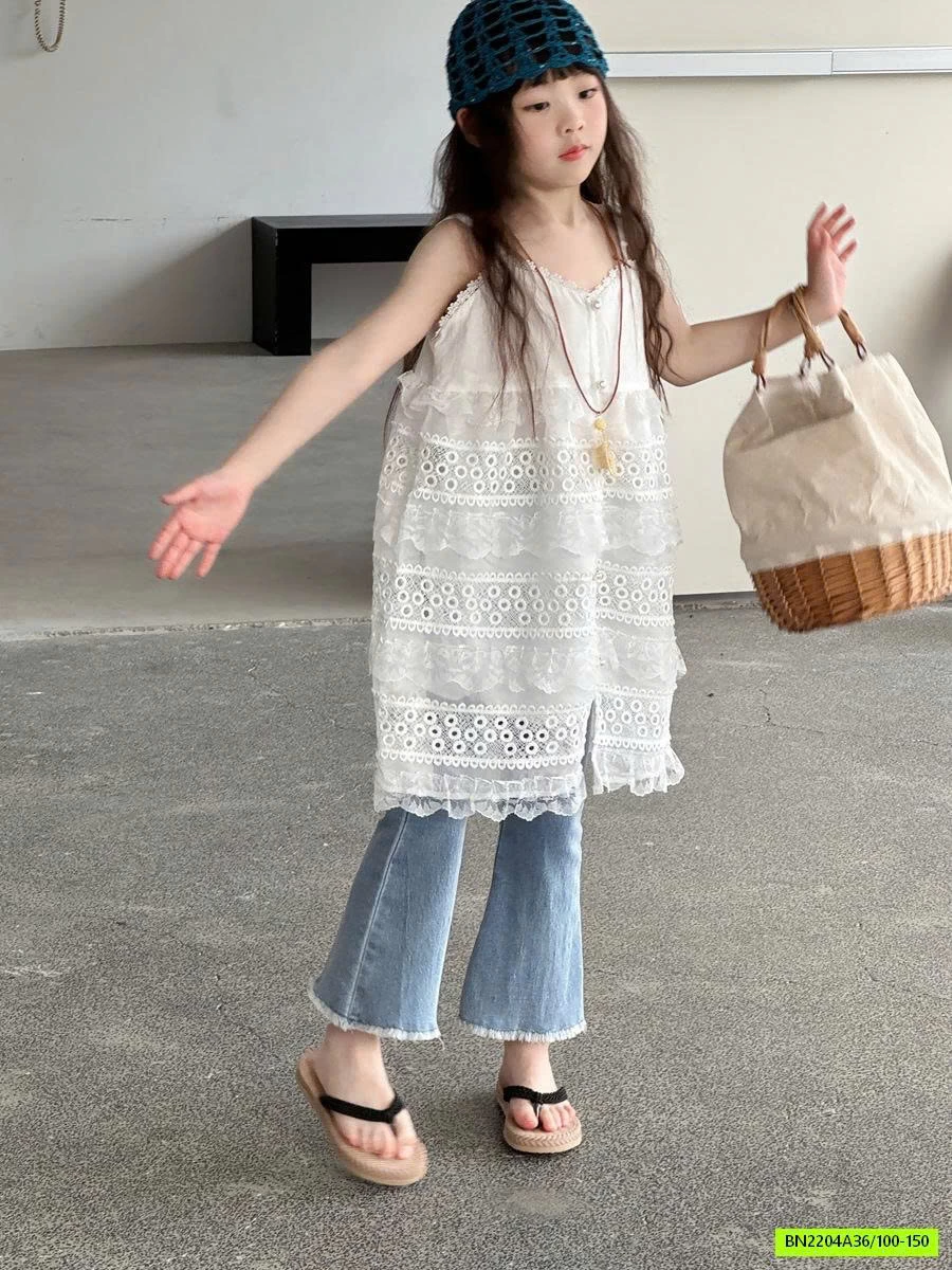 ĐẦM REN 2 DÂY YUKIDS