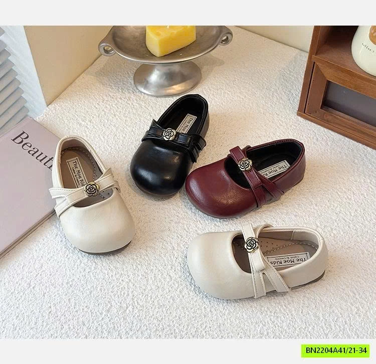 GIÀY BÚP BÊ HOA TRÀ QUAI CHÉO