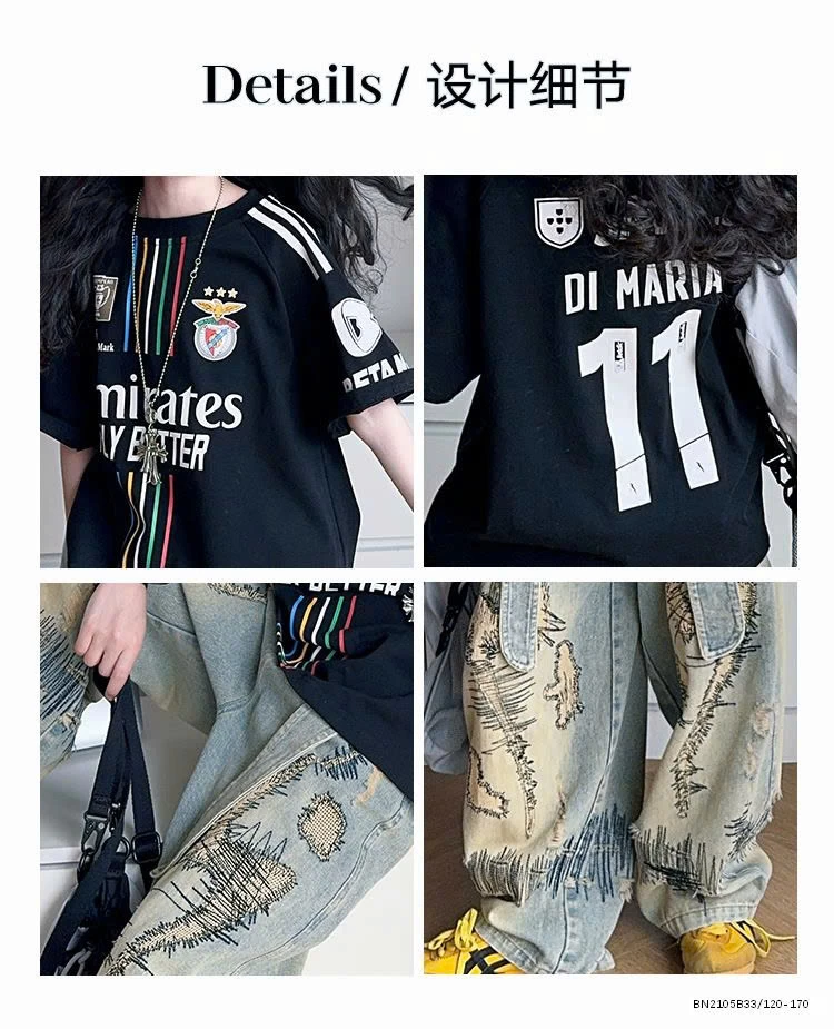 ÁO THUN THẾ THAO MIX JEAN CÁ TÍNH