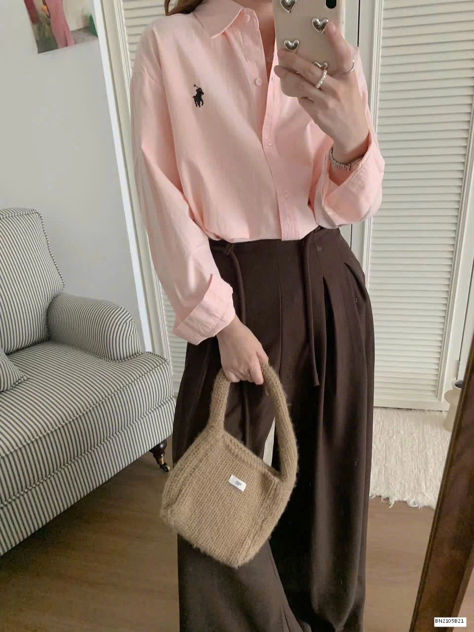 ÁO SƠ MI THÊU NGỰA NỮ