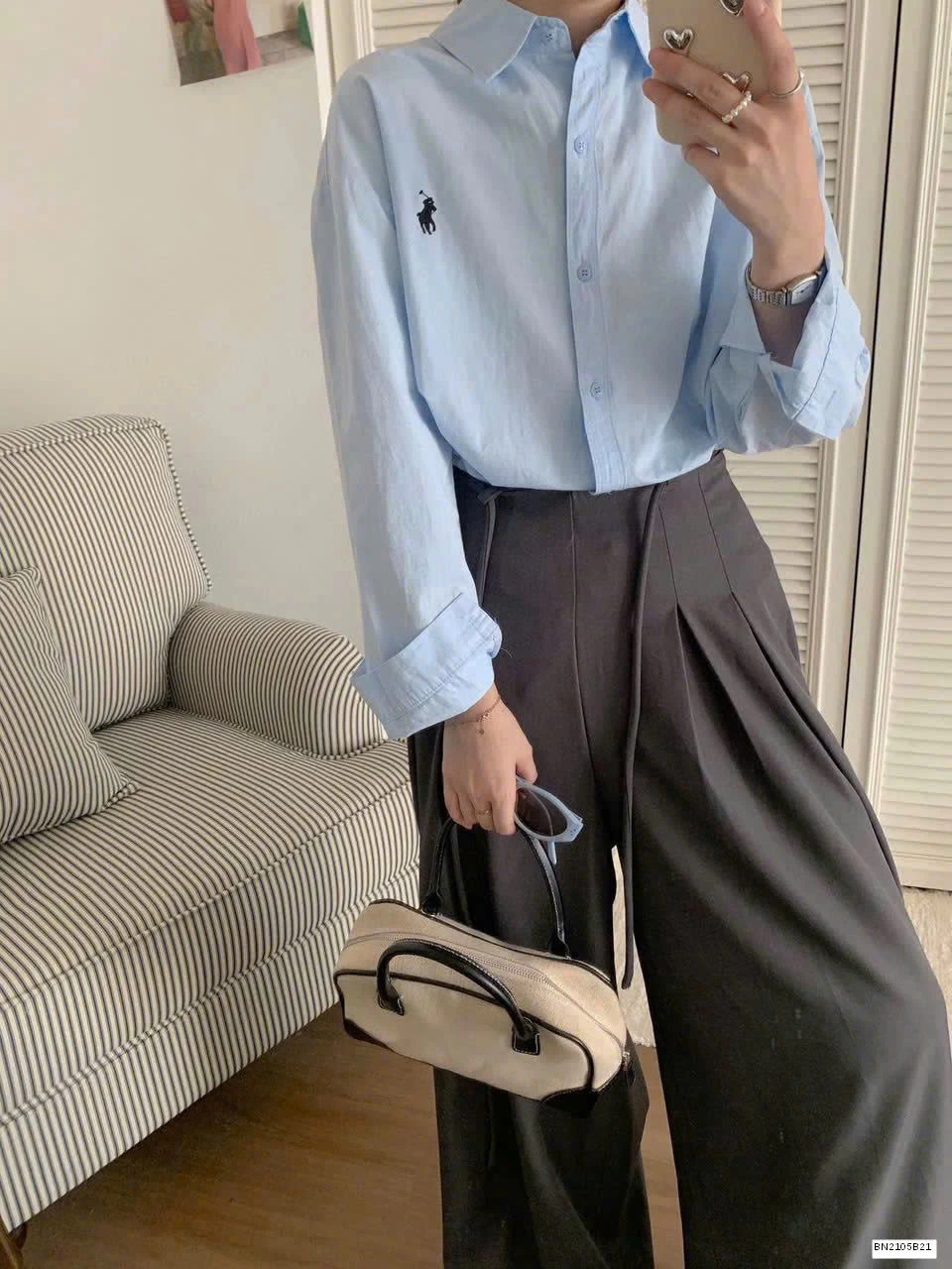 ÁO SƠ MI THÊU NGỰA NỮ