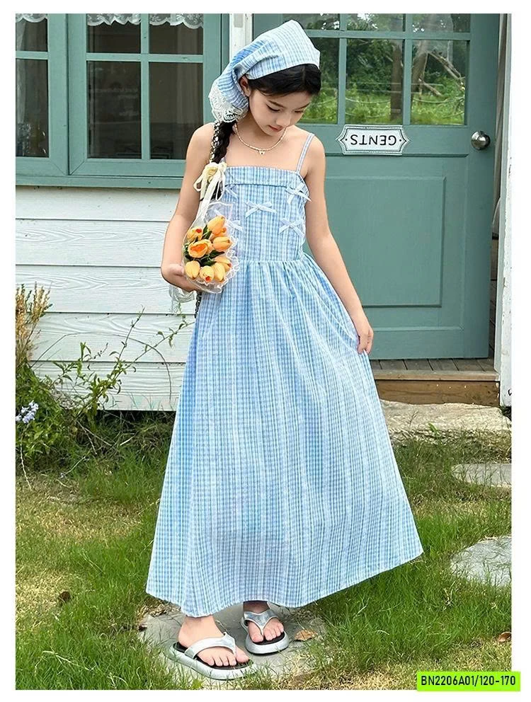 ĐẦM MAXI XANH 2 DÂY