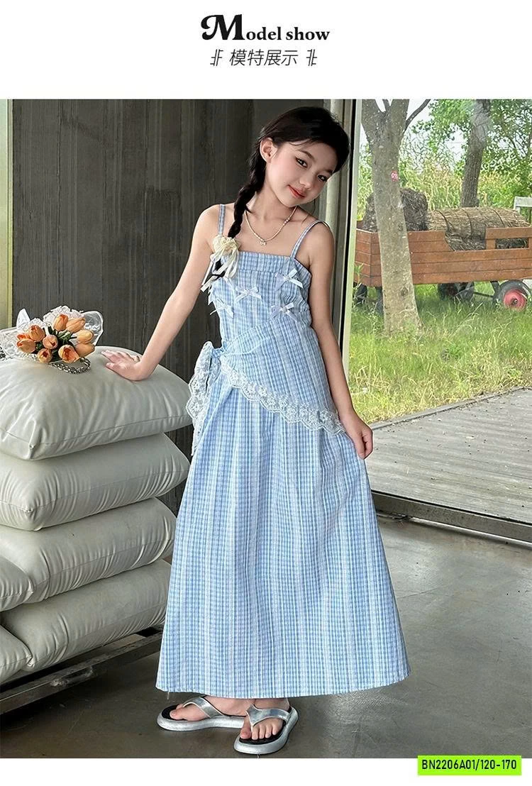 ĐẦM MAXI XANH 2 DÂY