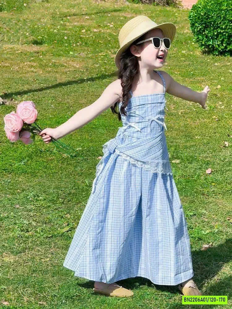 ĐẦM MAXI XANH 2 DÂY